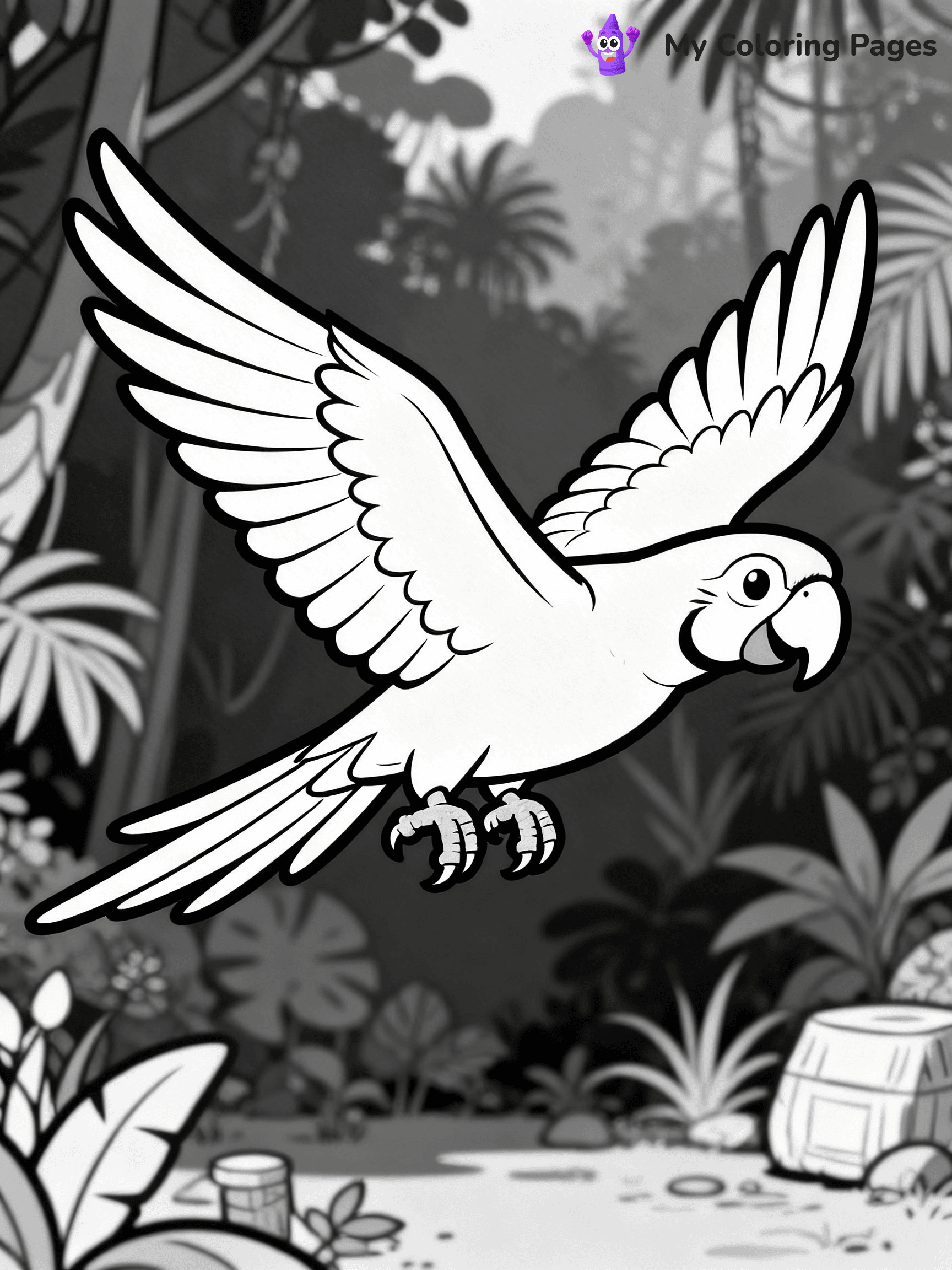 Easy Bird Coloring Pages - 70