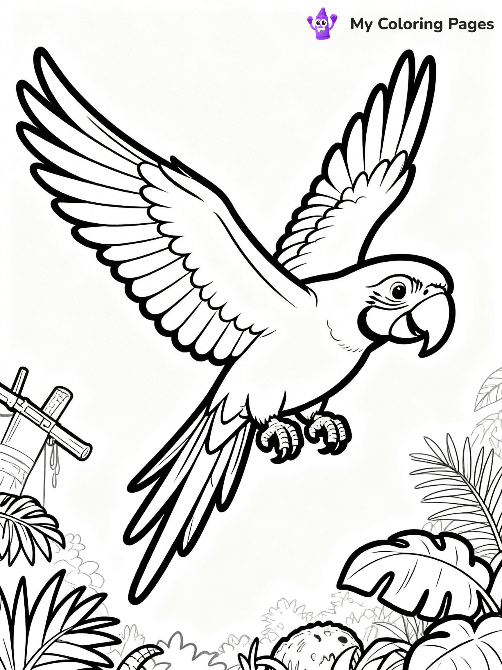 Easy Bird Coloring Pages - 67