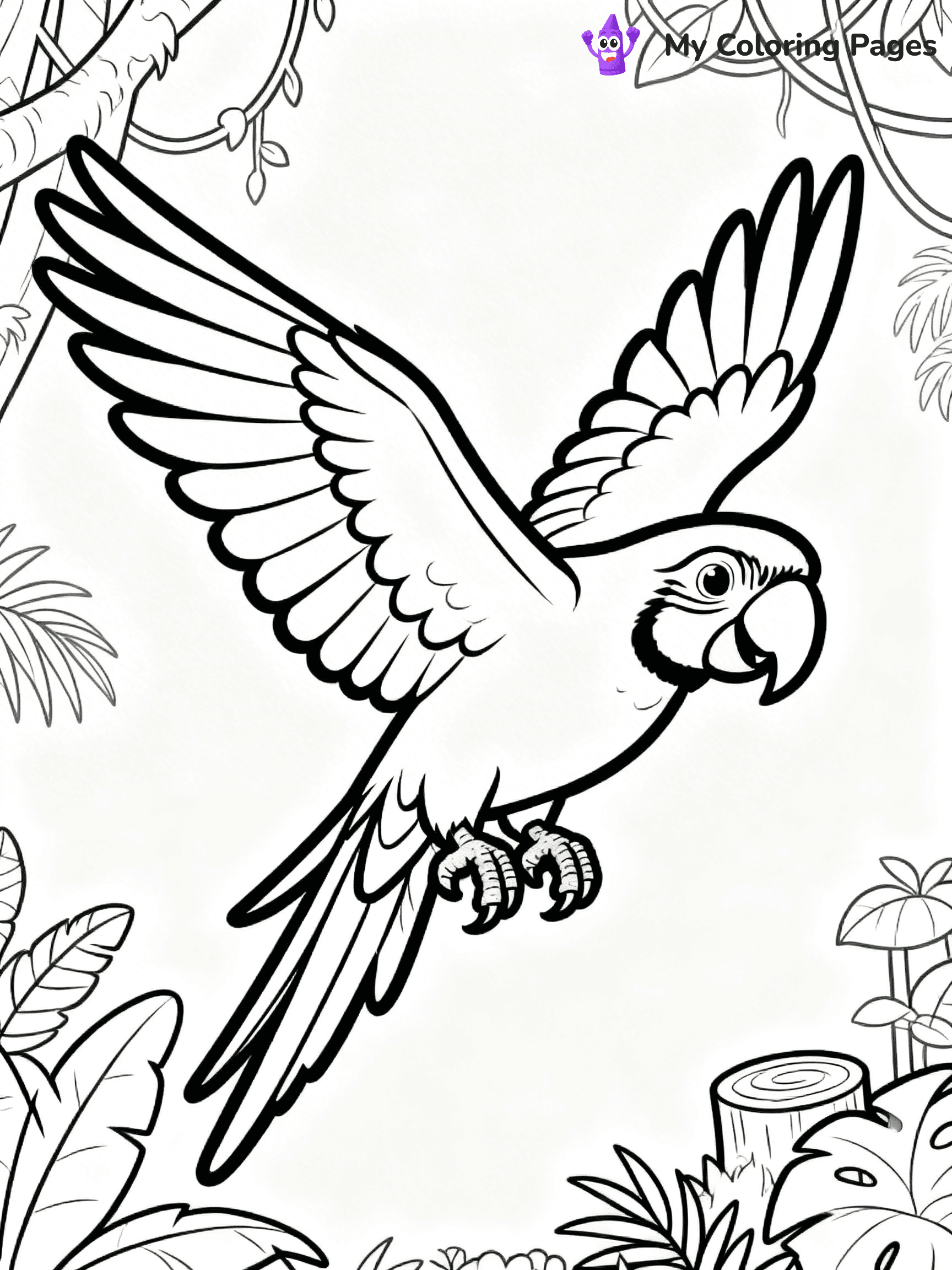Easy Bird Coloring Pages - 66