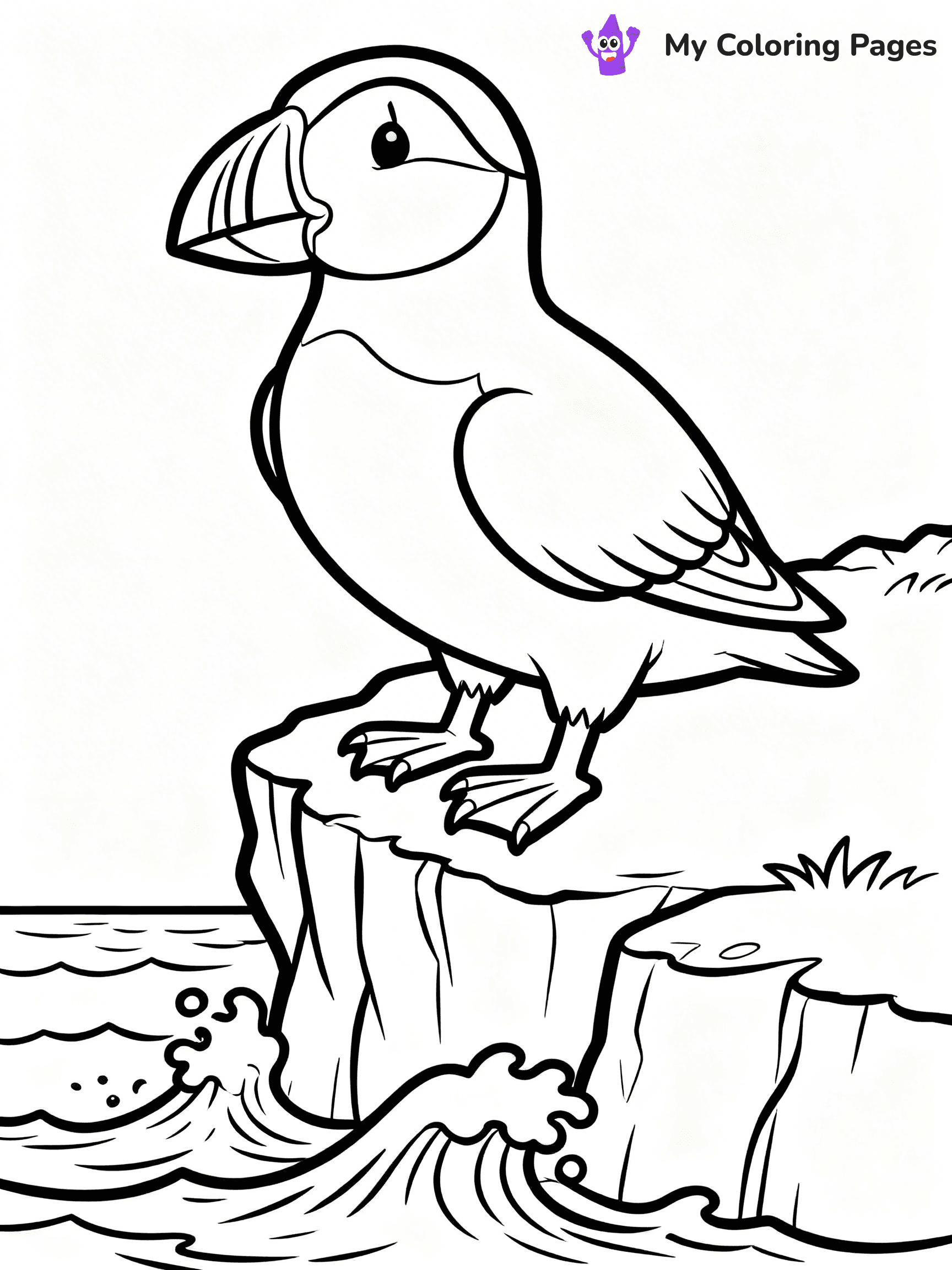 Easy Bird Coloring Pages - 61