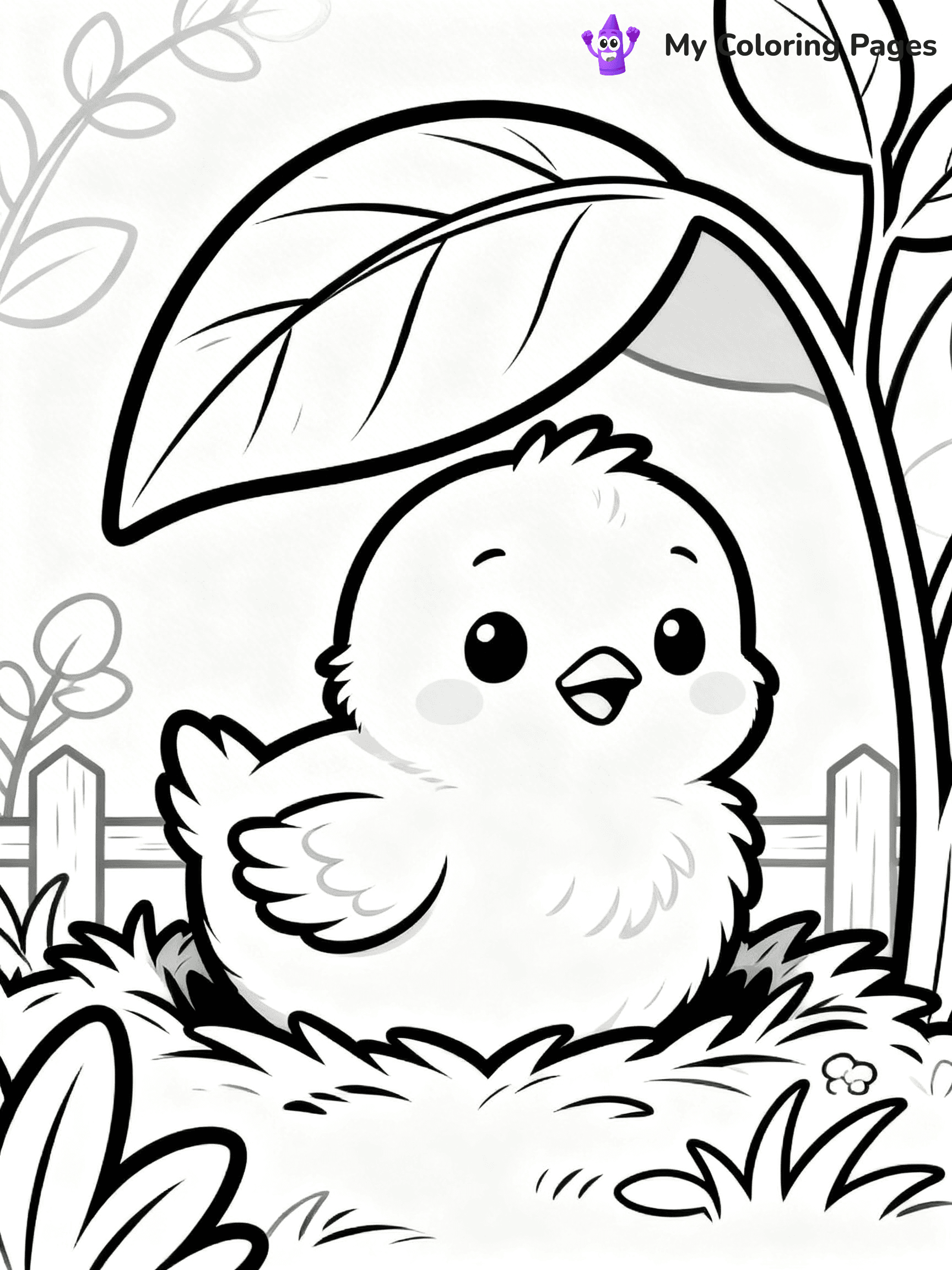 Easy Bird Coloring Pages - 30