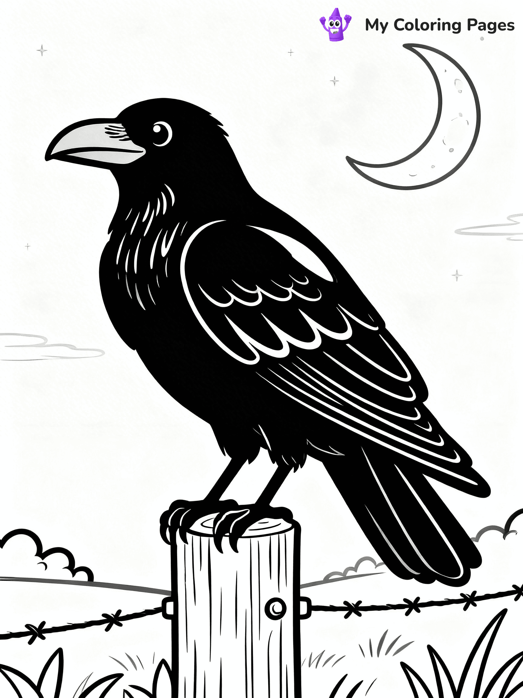 Easy Bird Coloring Pages - 26