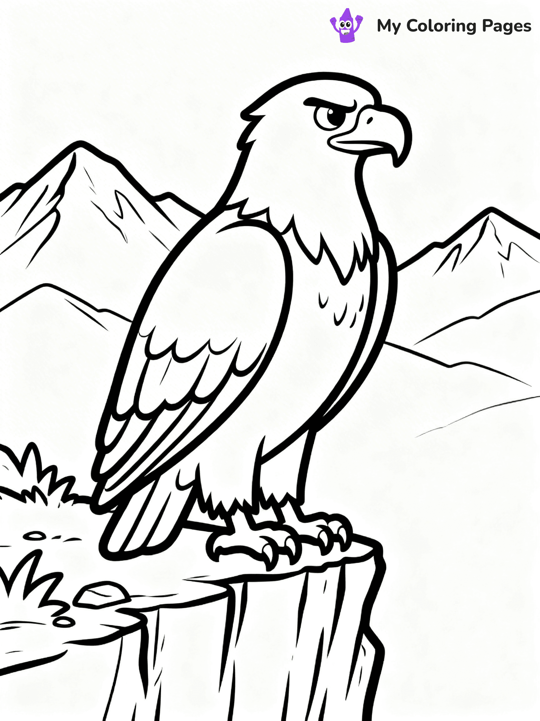 Easy Bird Coloring Pages - 24