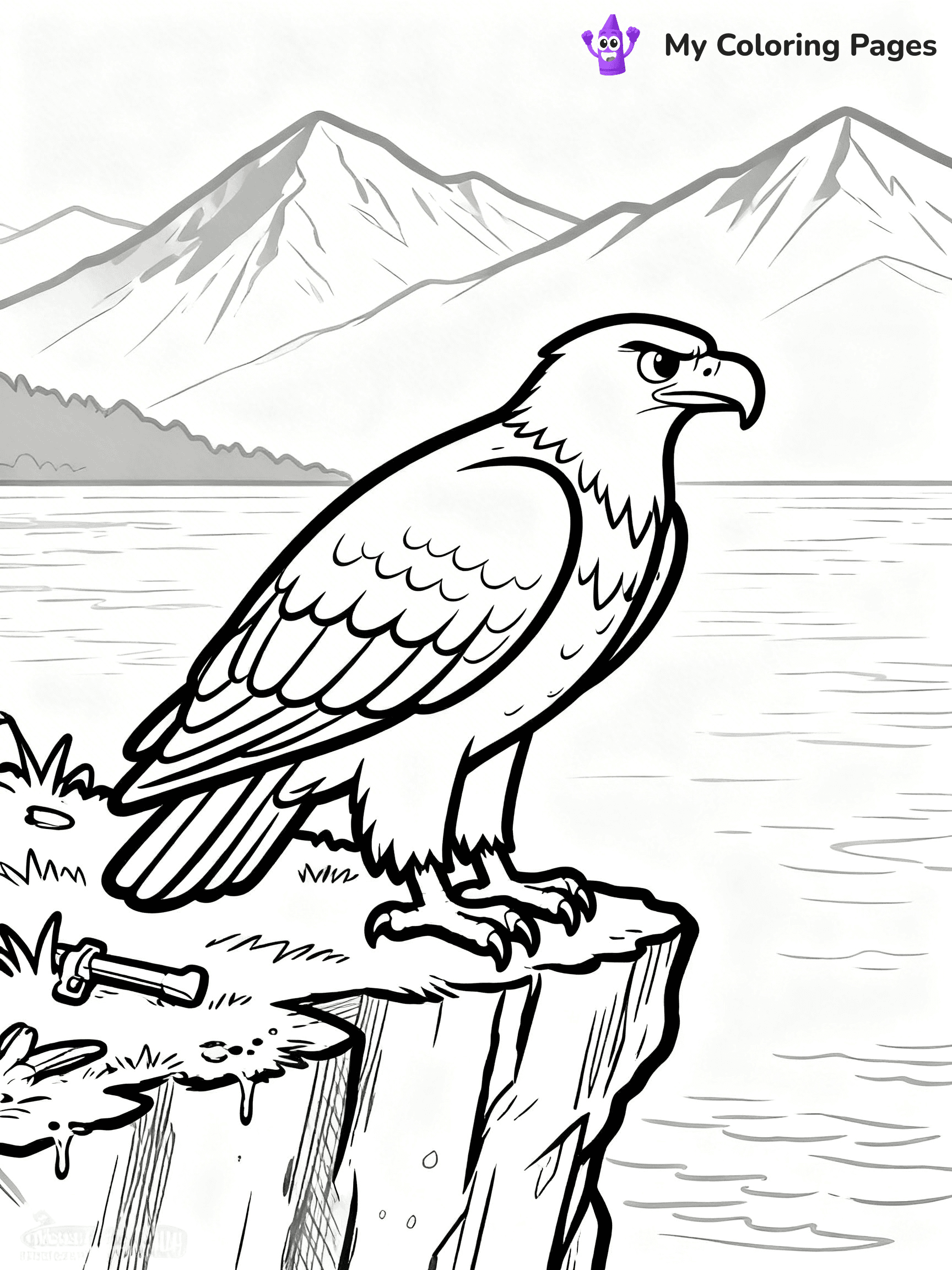 Easy Bird Coloring Pages - 22