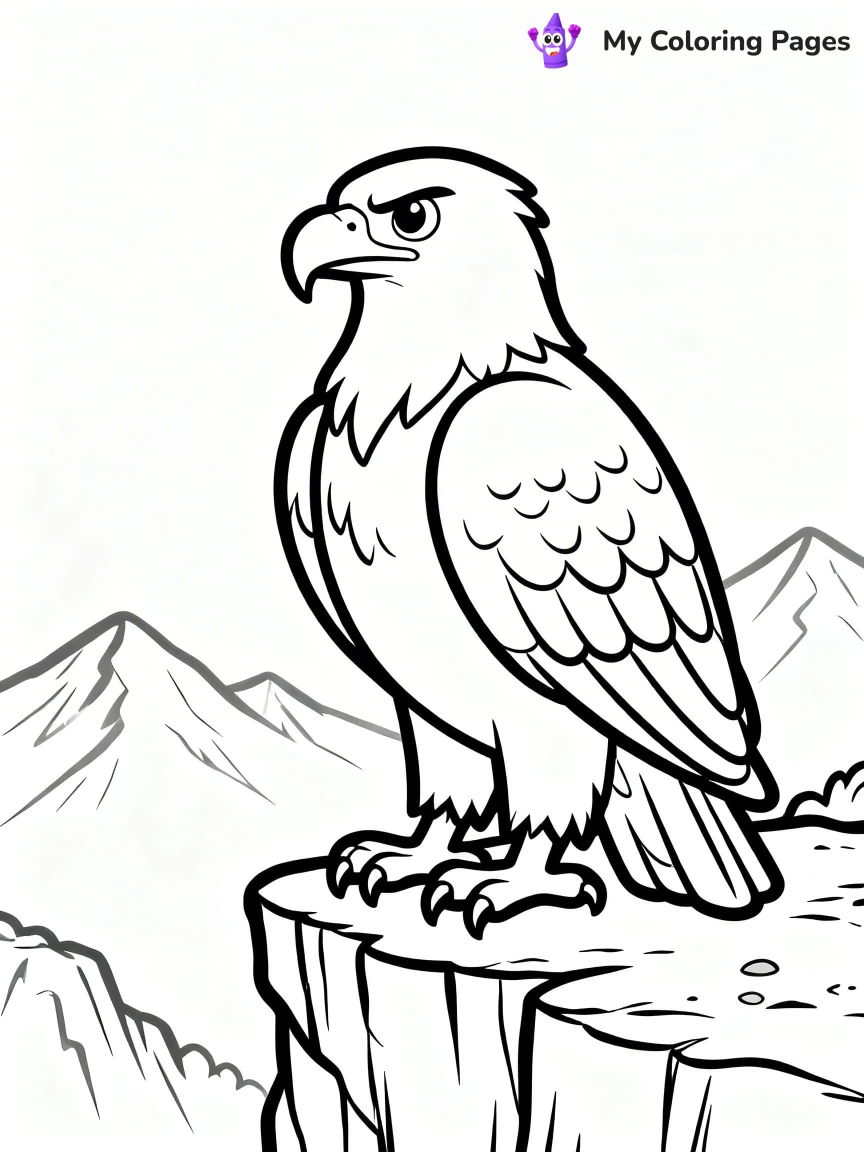 Easy Bird Coloring Pages - 19