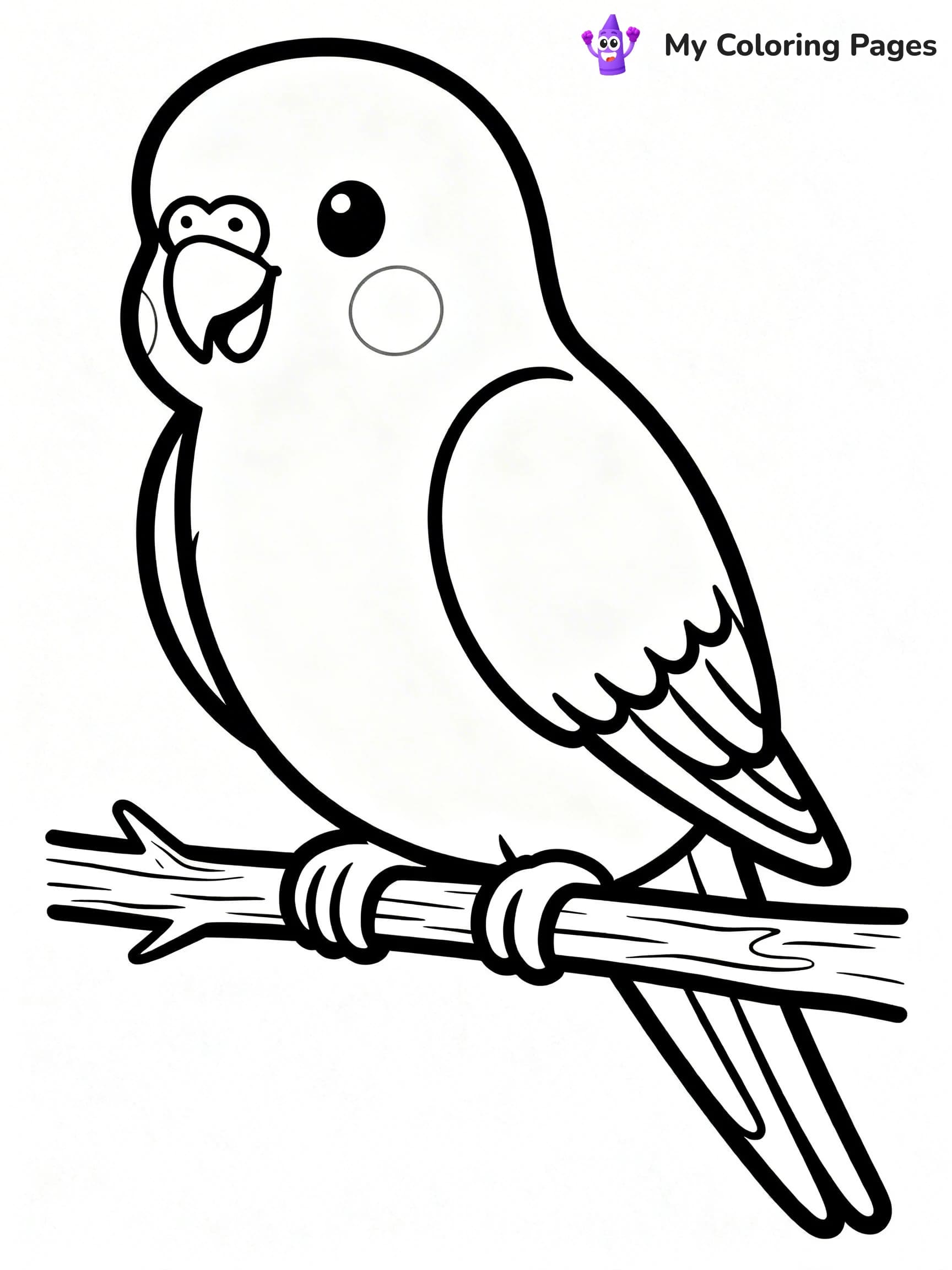 Easy Bird Coloring Pages - 7