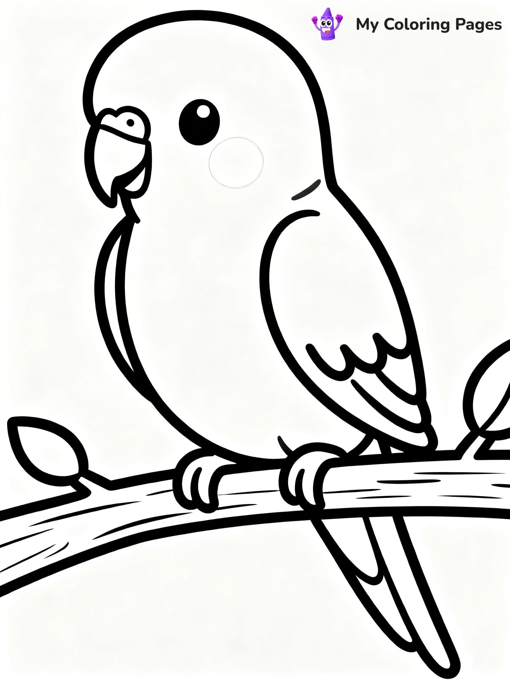 Easy Bird Coloring Pages - 6