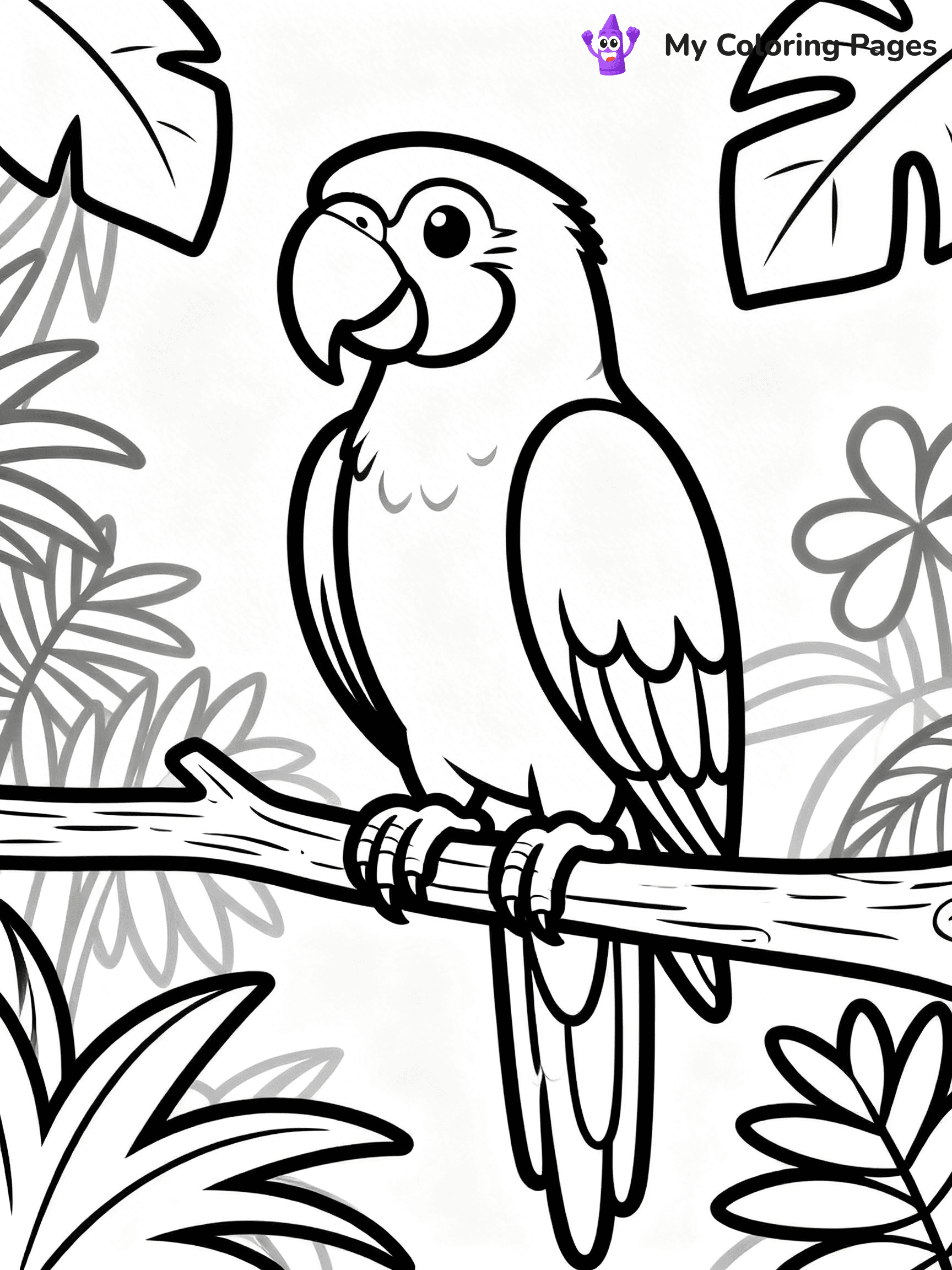 Easy Bird Coloring Pages - 4