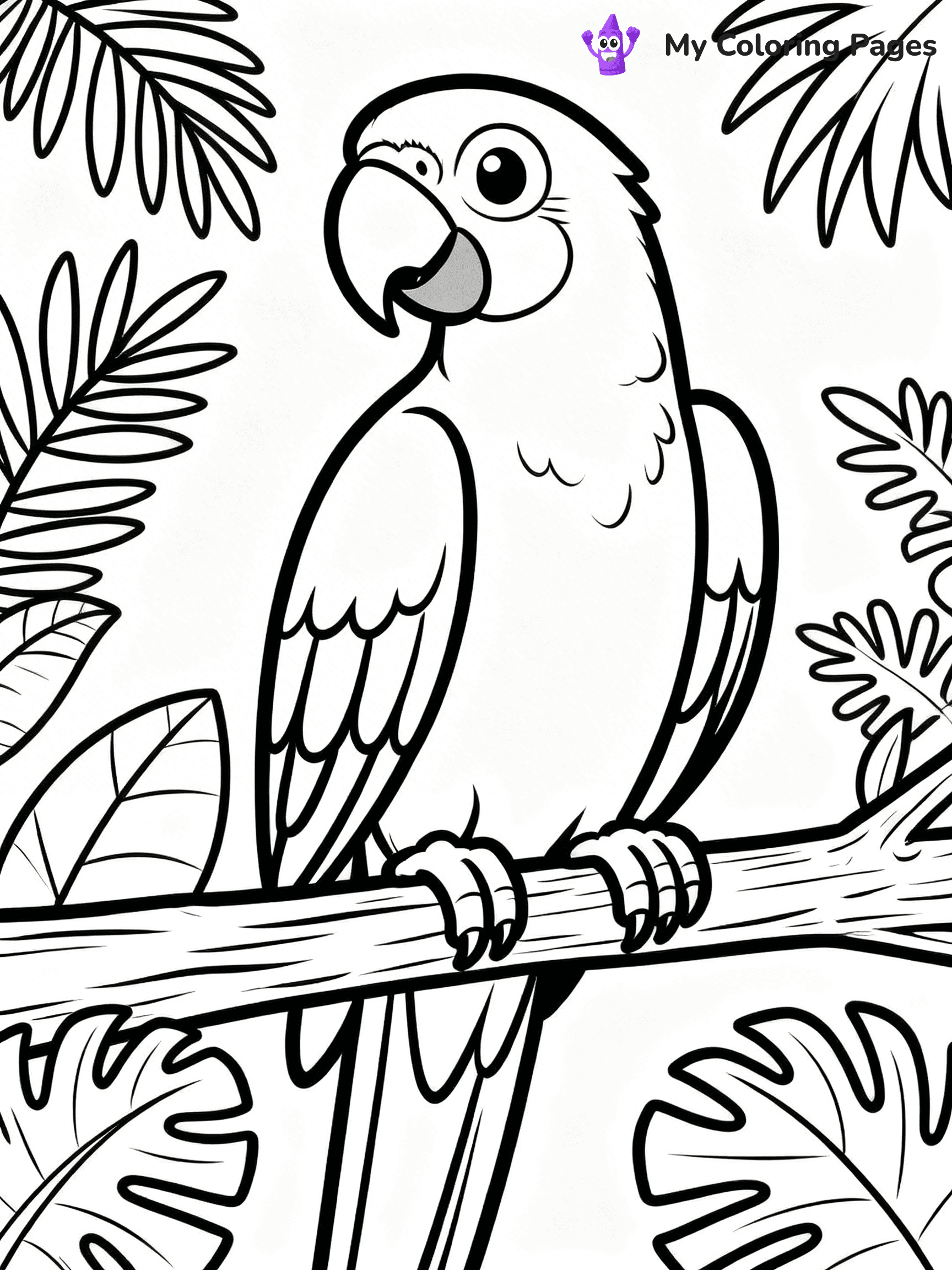 Easy Bird Coloring Pages - 3