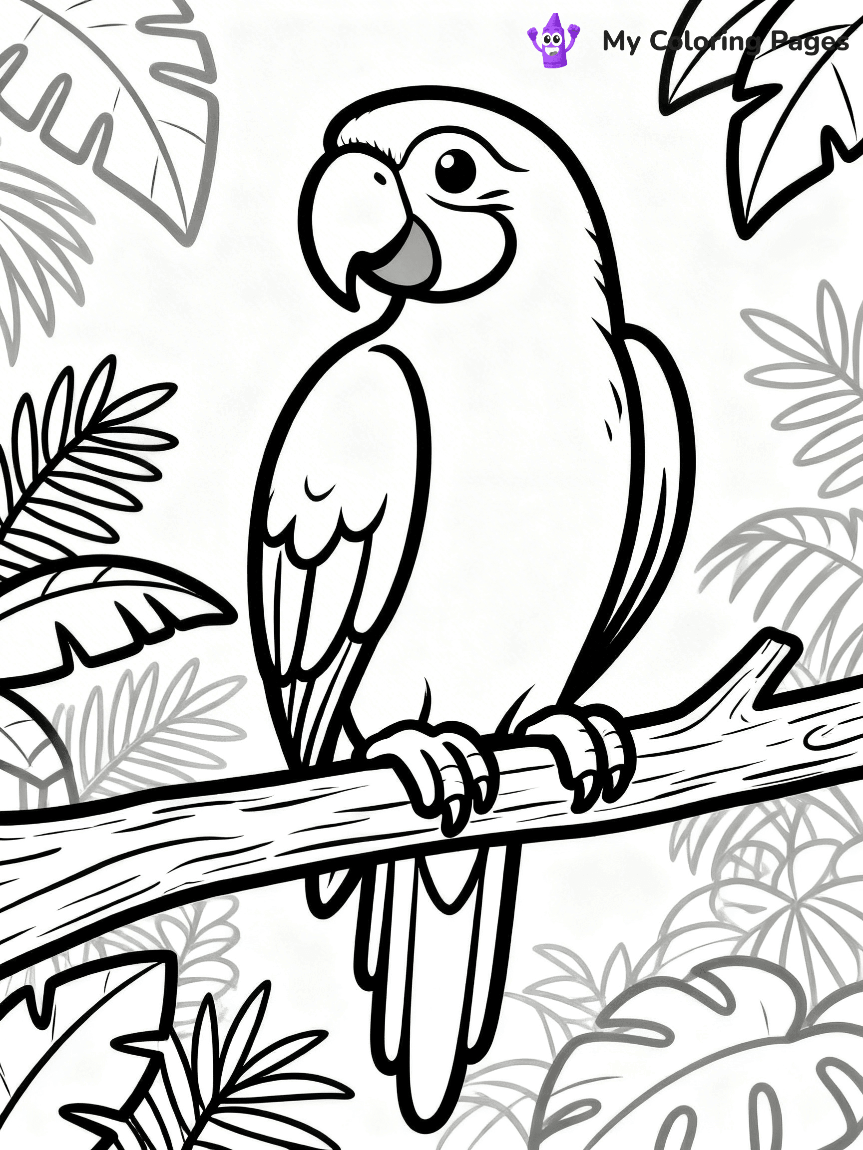 Easy Bird Coloring Pages - 2