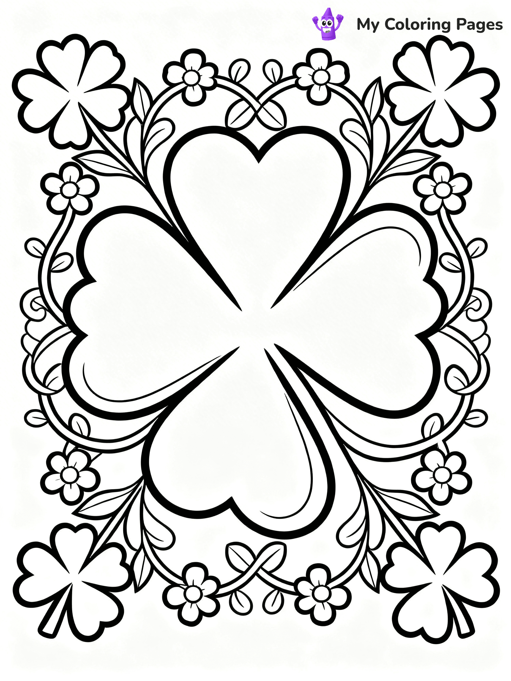 Shamrock Coloring Pages - 52