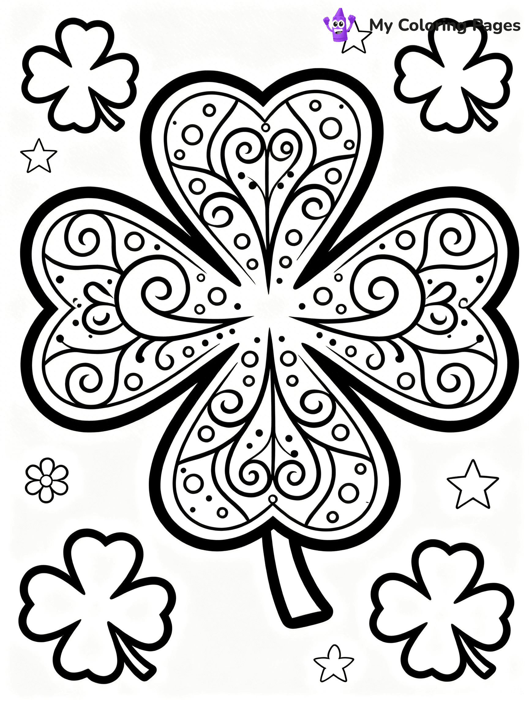 Shamrock Coloring Pages - 15