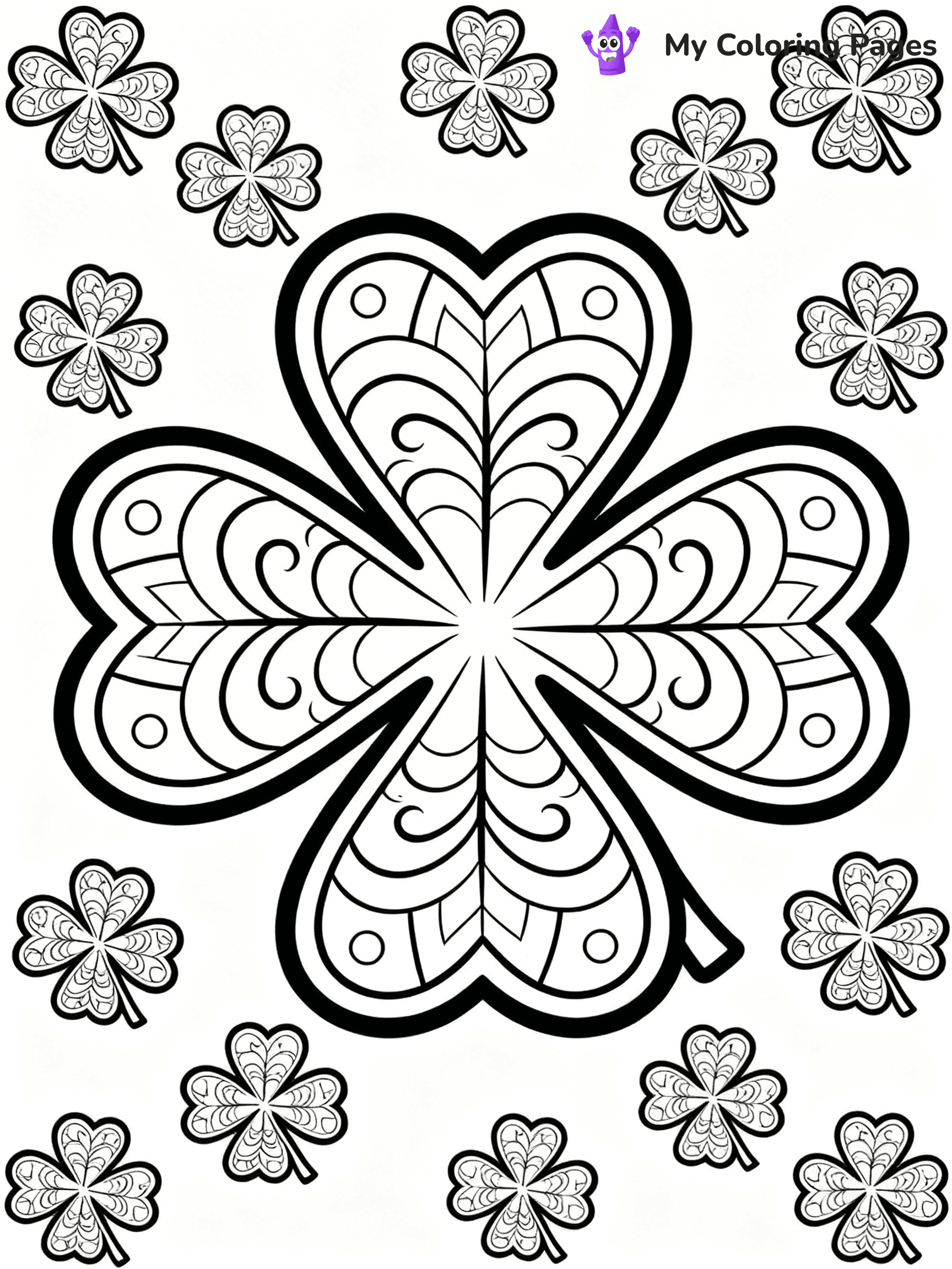 Shamrock Coloring Pages - 12