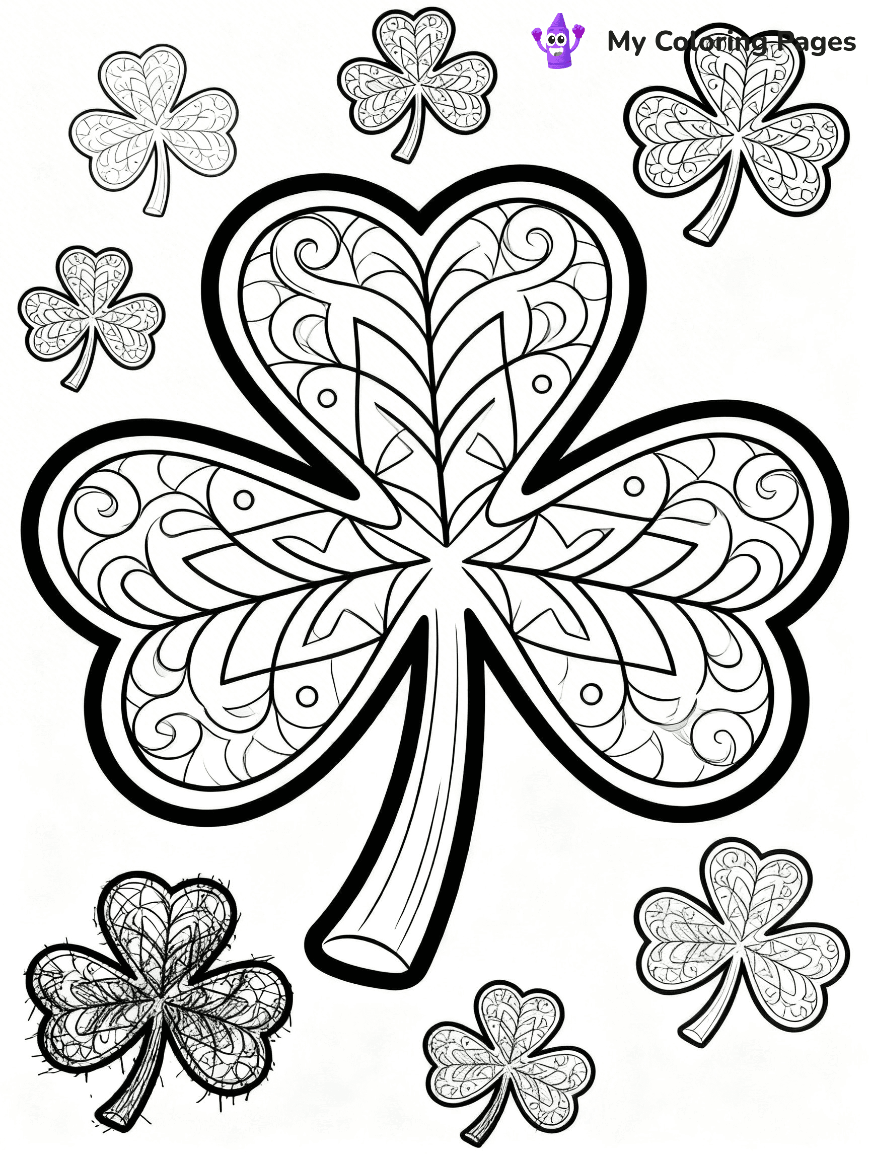 Shamrock Coloring Pages - 9