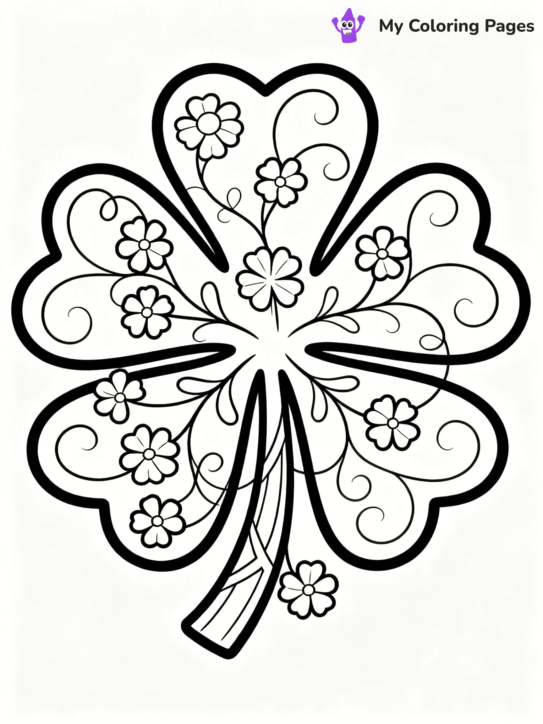 Shamrock Coloring Pages - 4