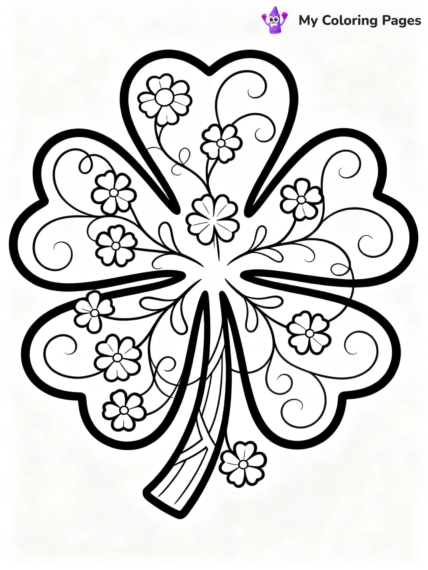 Shamrock Coloring Pages - 4