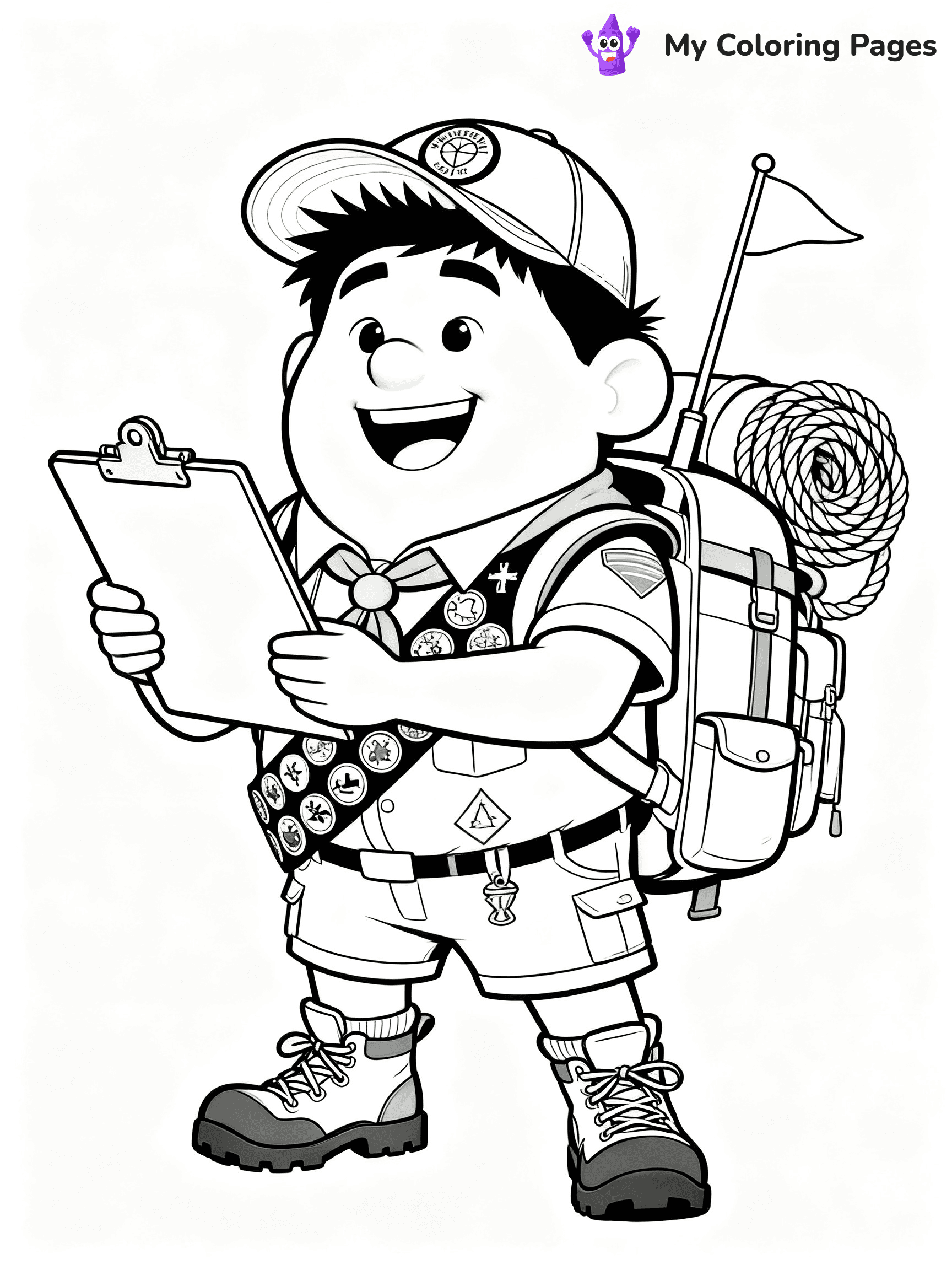 Up House Coloring Pages No Balloons - 22