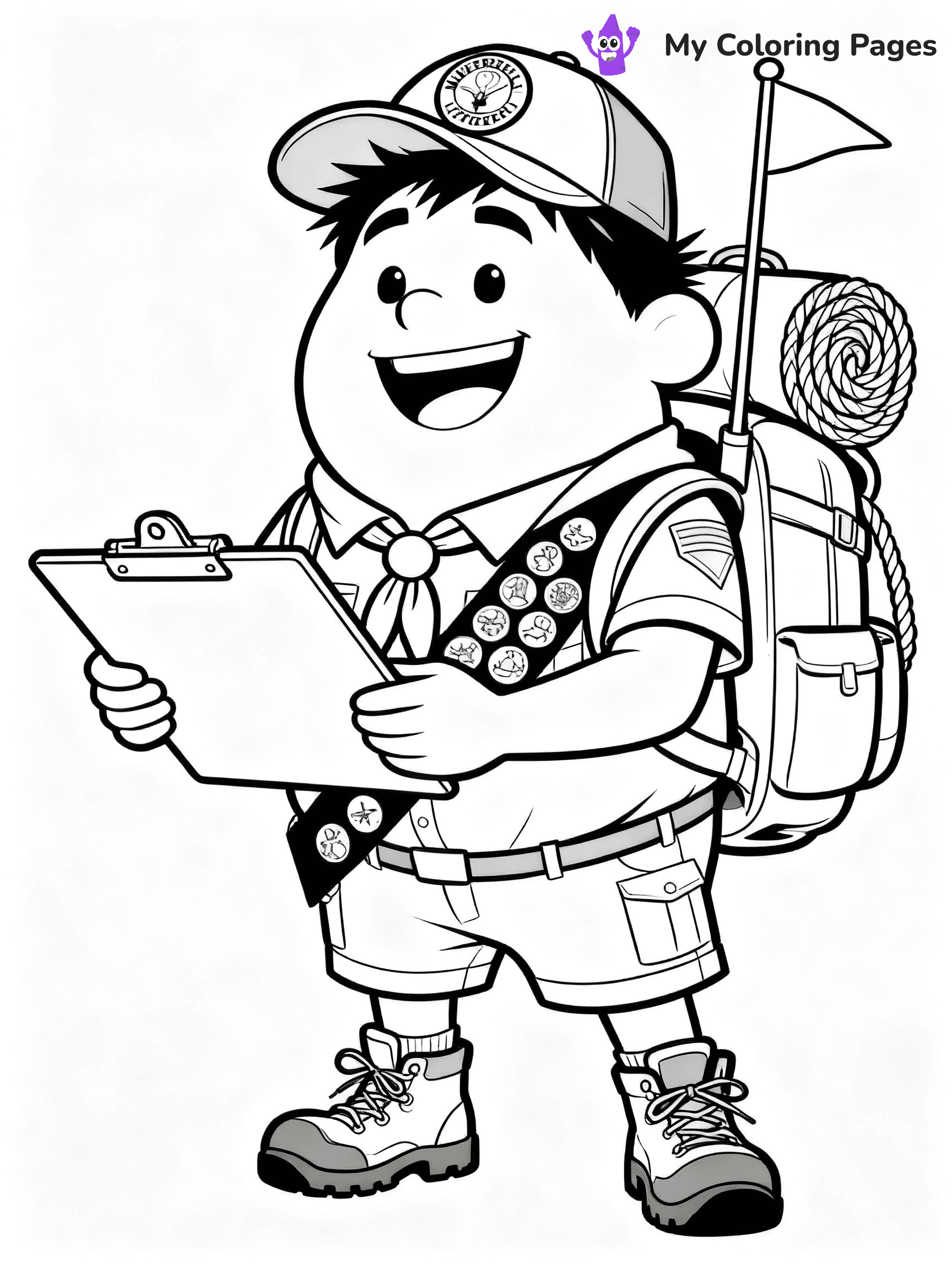 Up House Coloring Pages No Balloons - 21