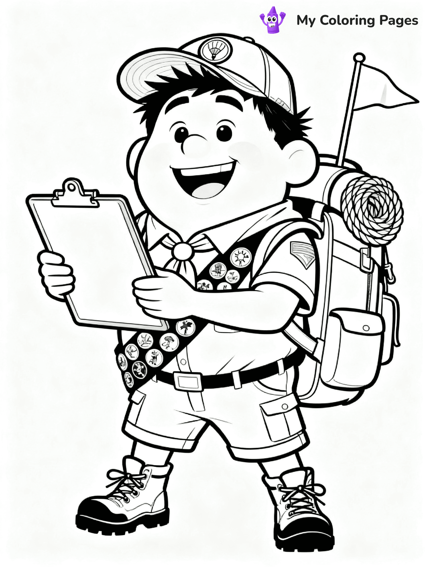Up House Coloring Pages No Balloons - 18