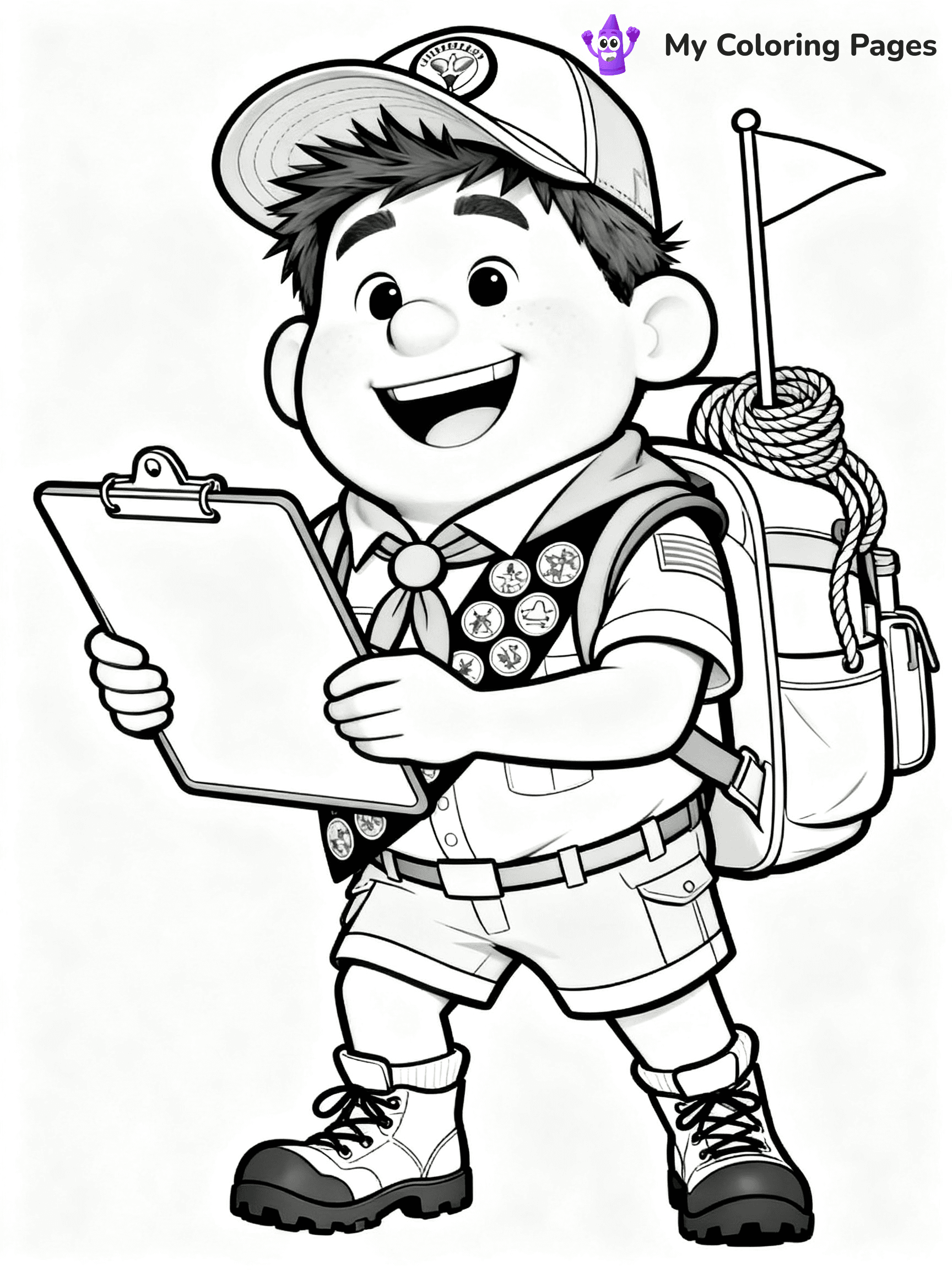 Up House Coloring Pages No Balloons - 17