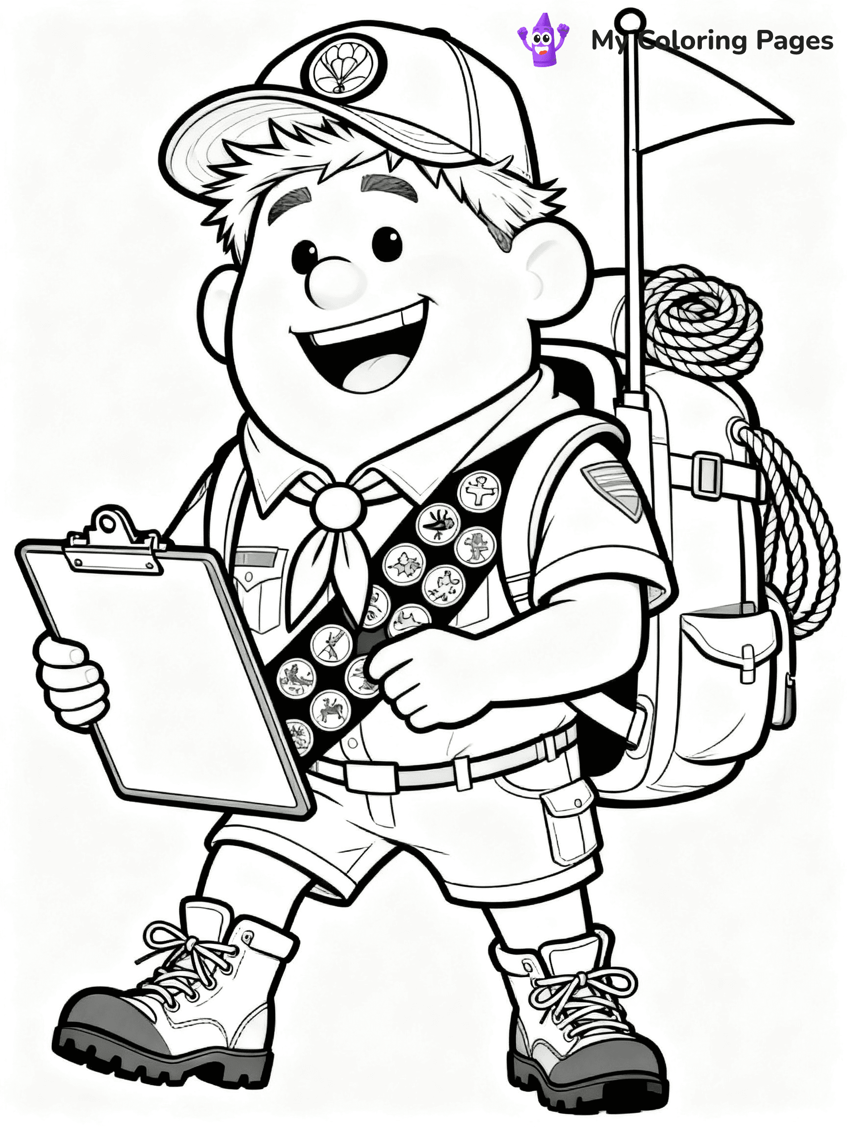 Up House Coloring Pages No Balloons - 16