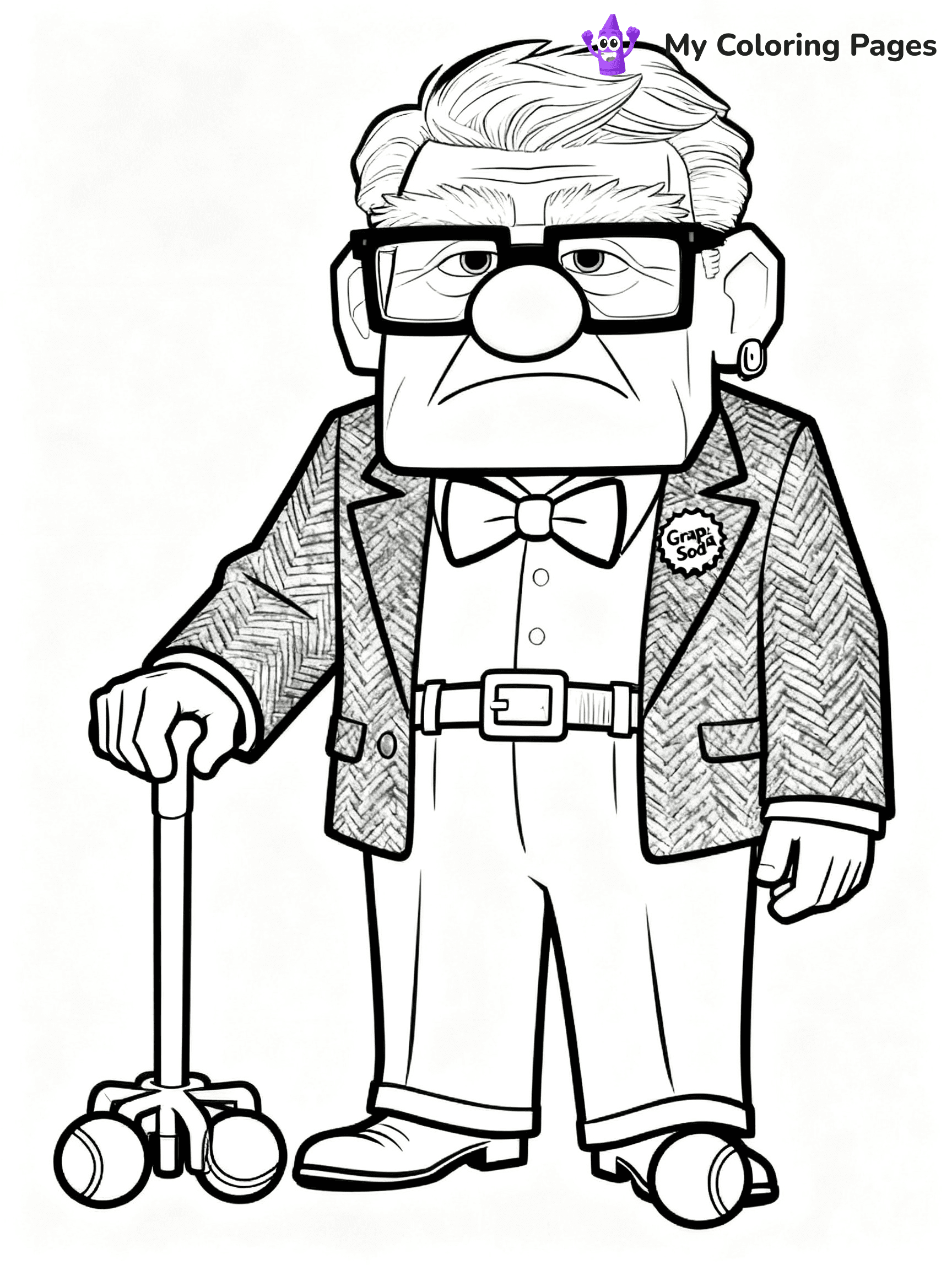 Up House Coloring Pages No Balloons - 8