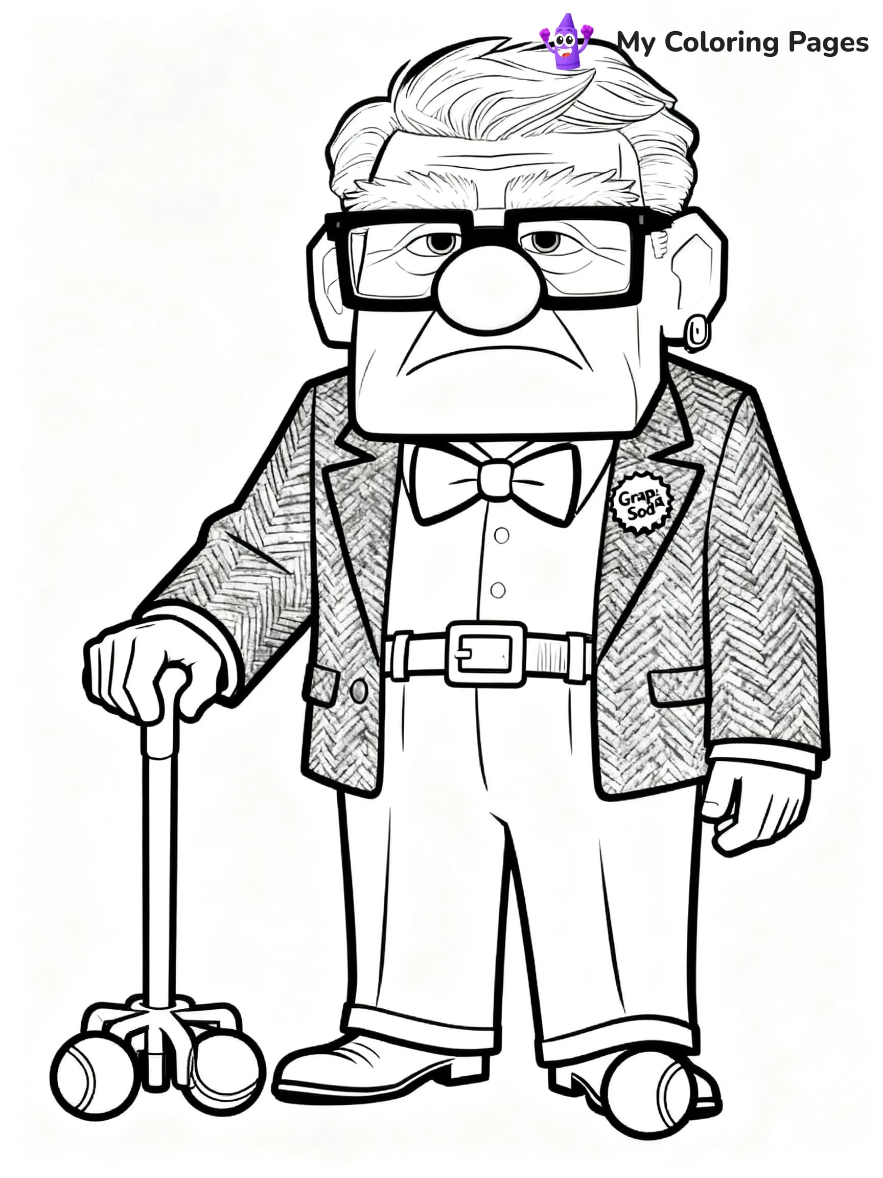 Up House Coloring Pages No Balloons - 8