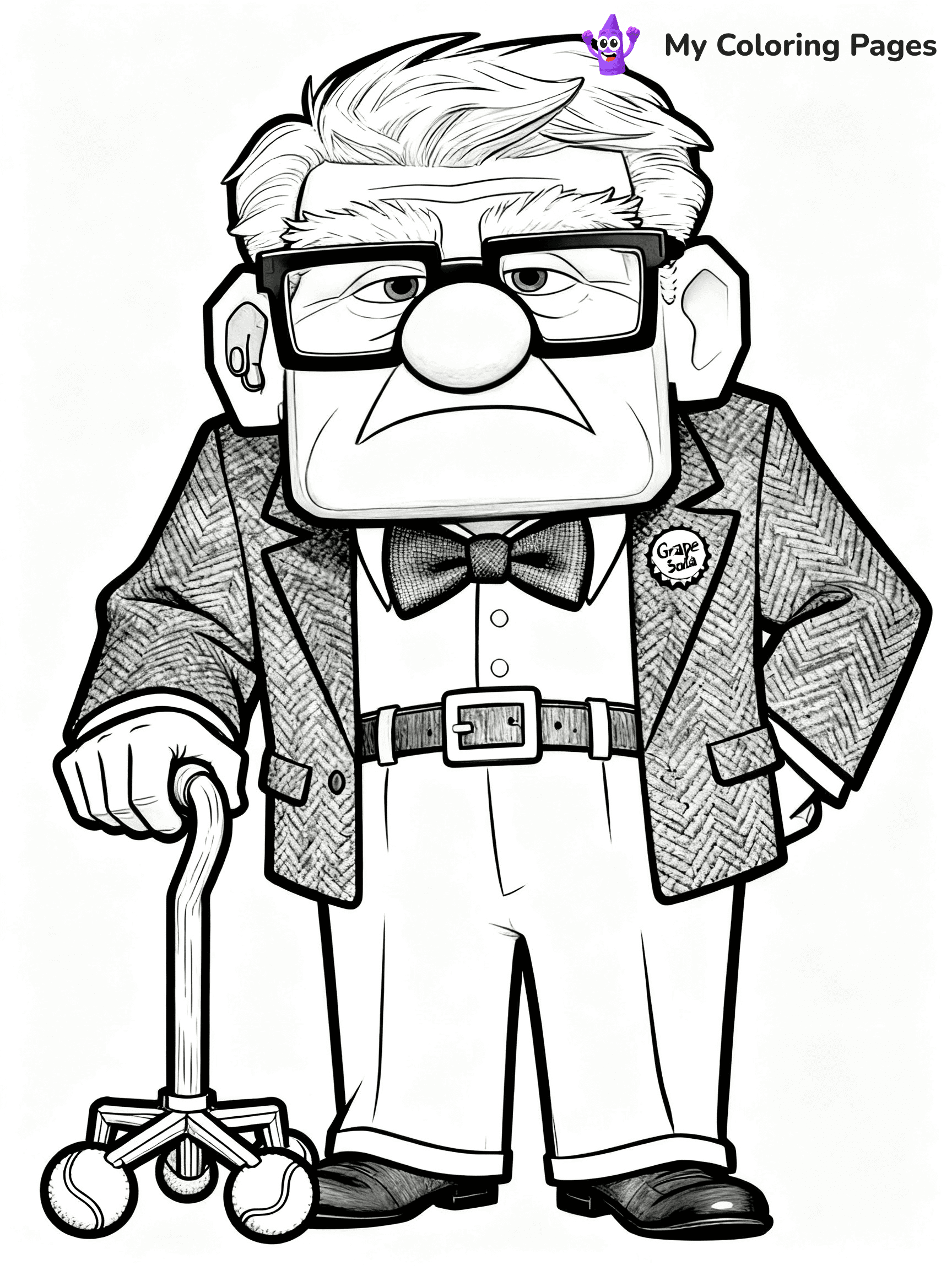 Up House Coloring Pages No Balloons - 7