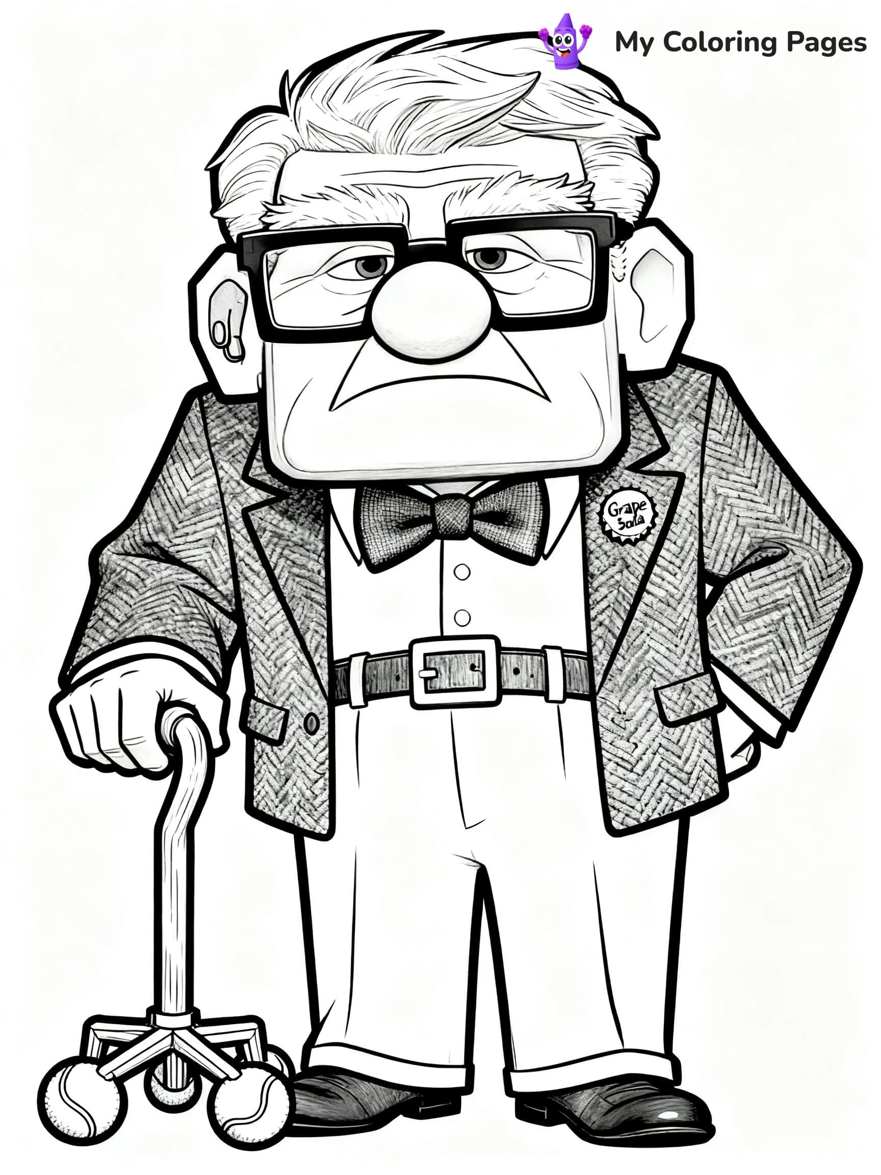 Up House Coloring Pages No Balloons - 7