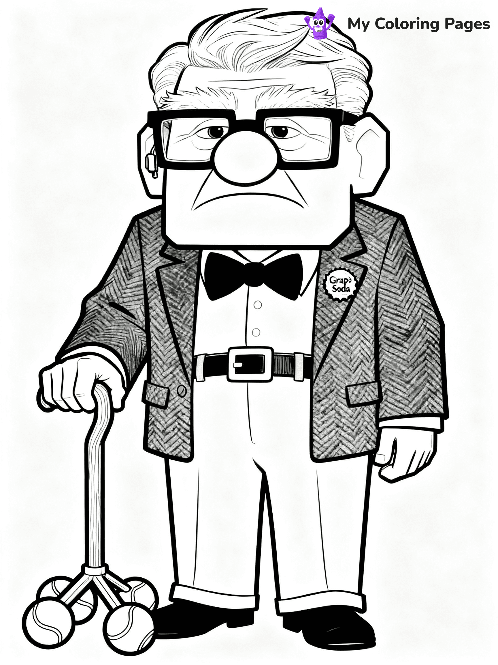 Up House Coloring Pages No Balloons - 6