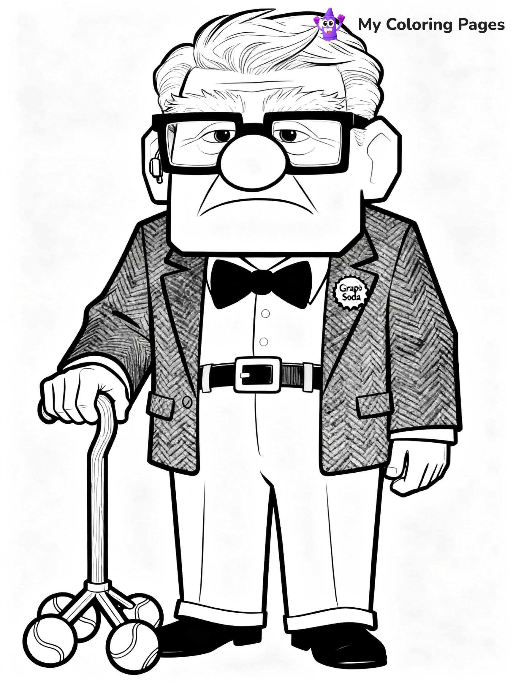 Up House Coloring Pages No Balloons - 6
