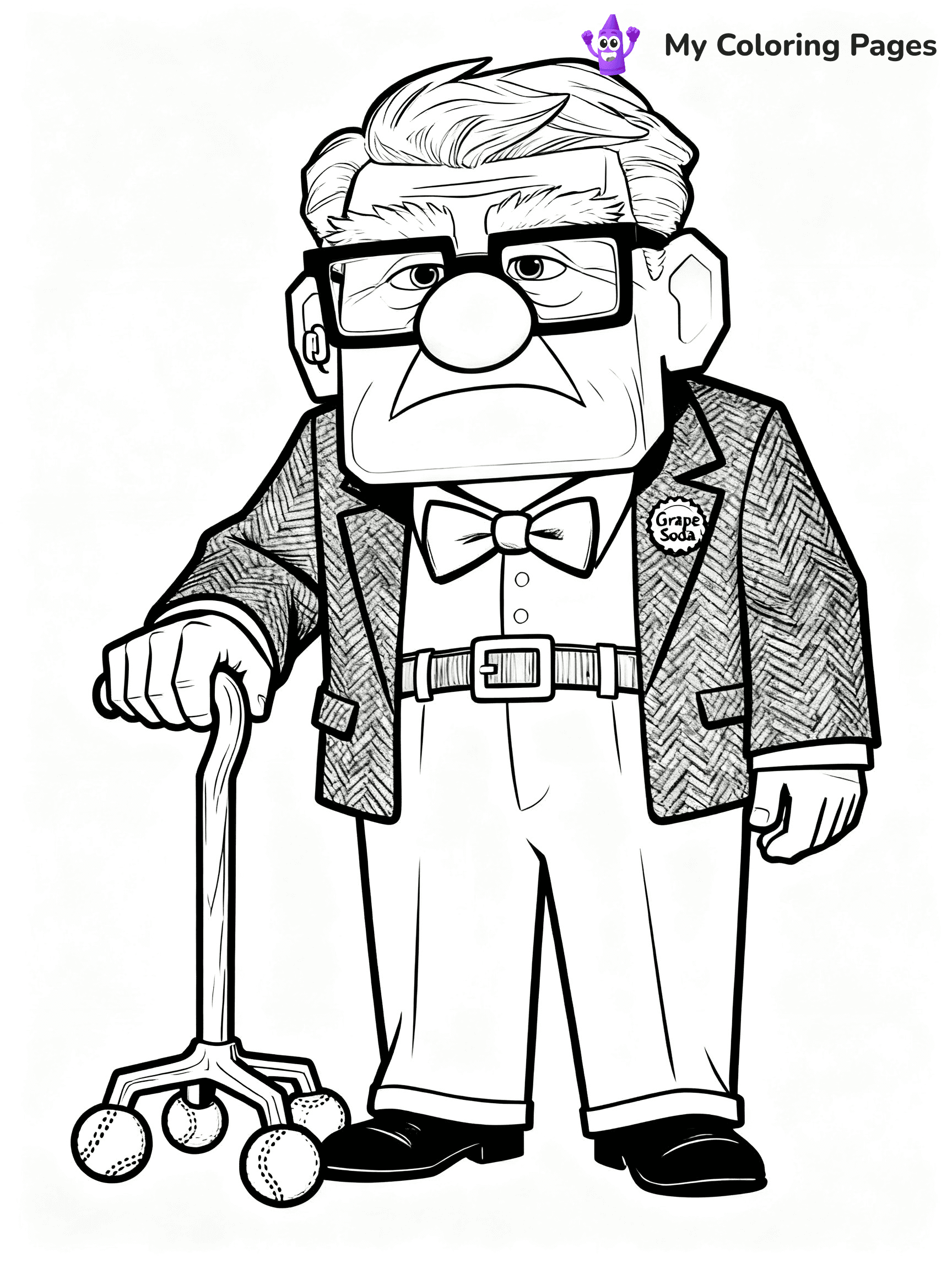 Up House Coloring Pages No Balloons - 5