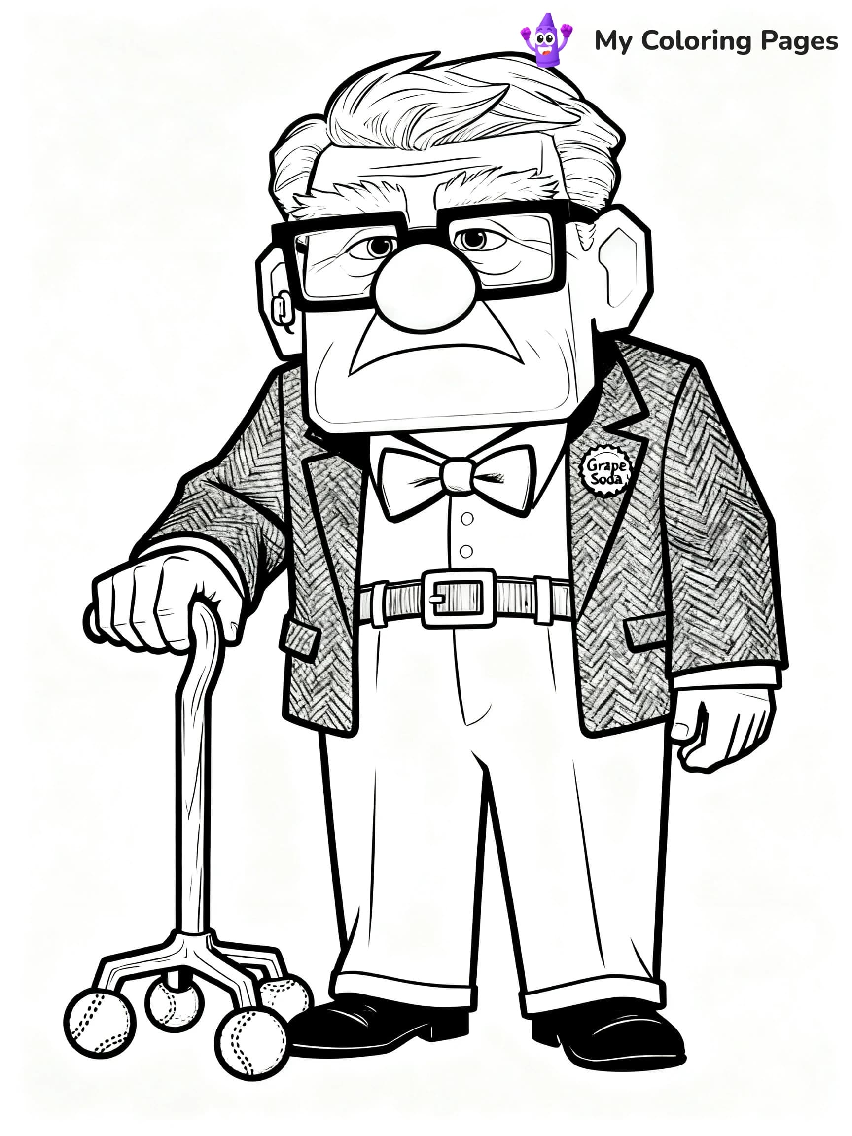 Up House Coloring Pages No Balloons - 5