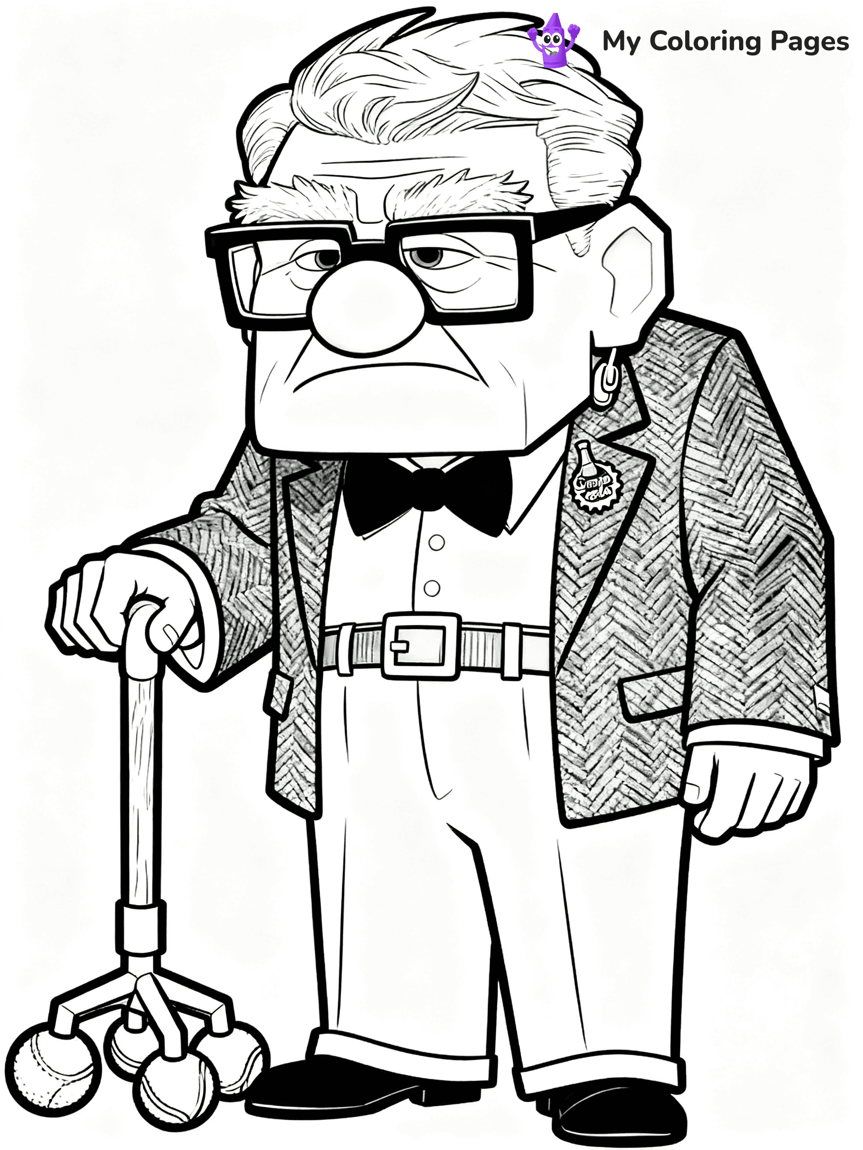 Up House Coloring Pages No Balloons - 4