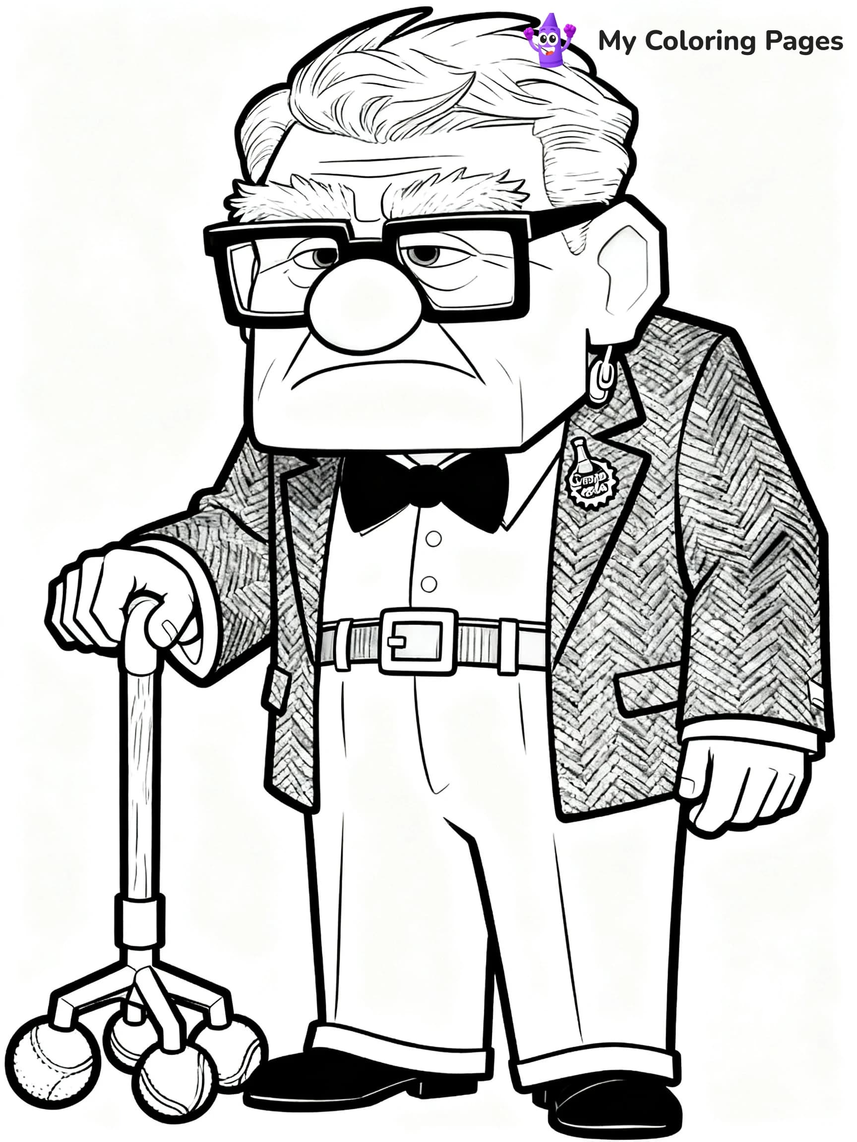 Up House Coloring Pages No Balloons - 4