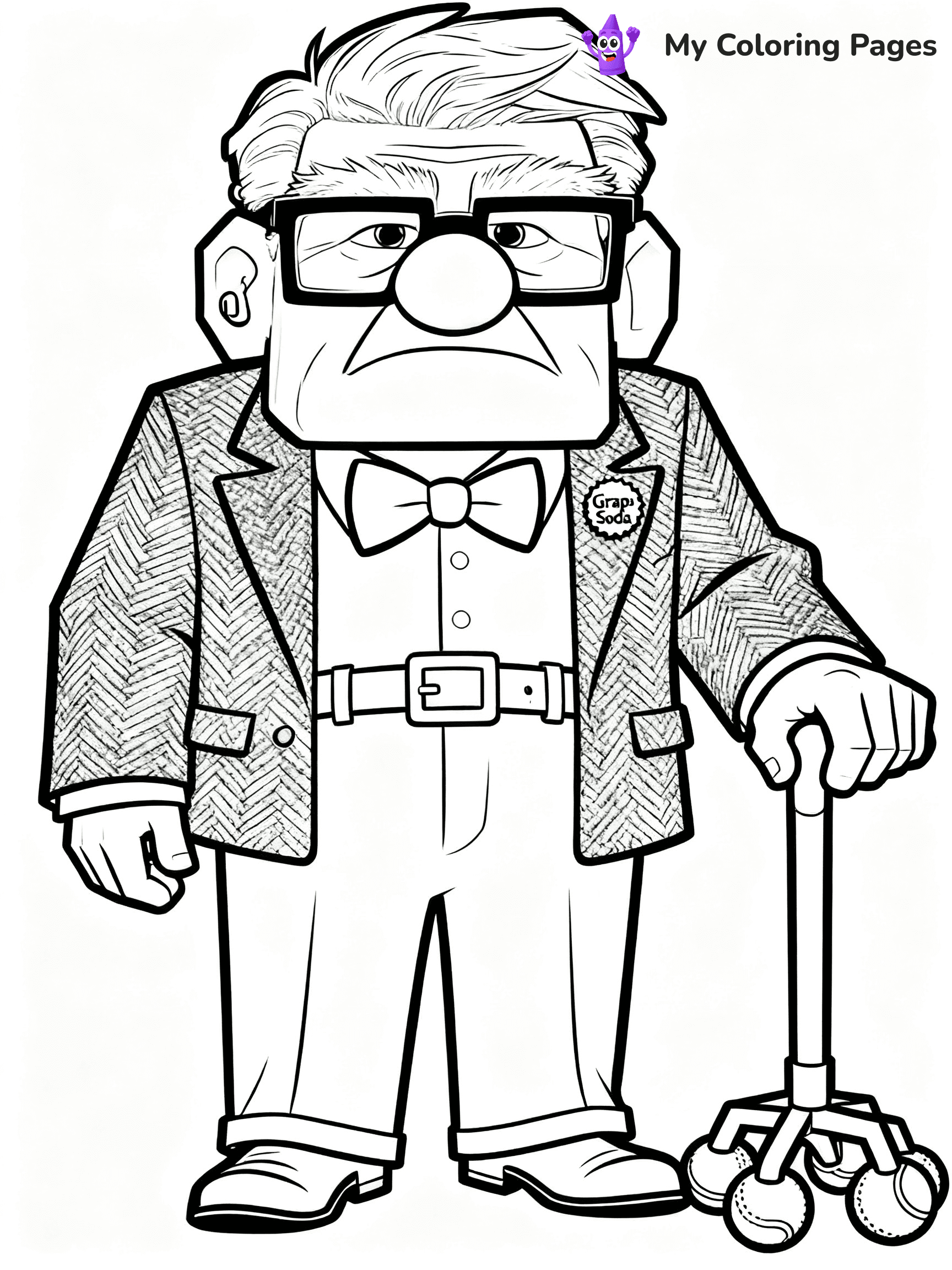 Up House Coloring Pages No Balloons - 3