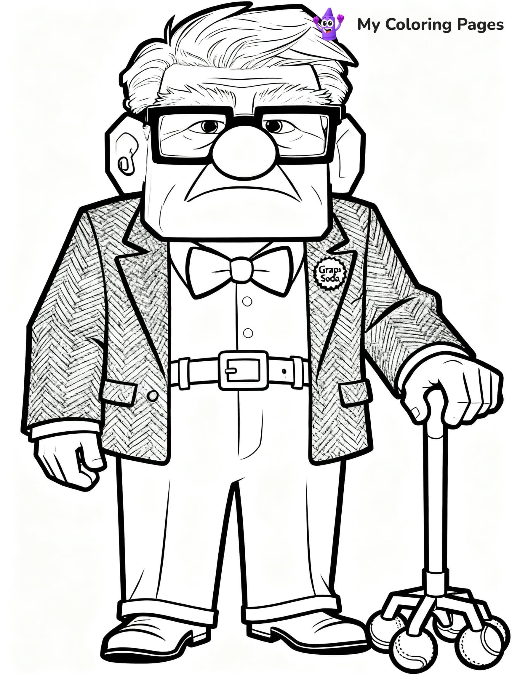 Up House Coloring Pages No Balloons - 3