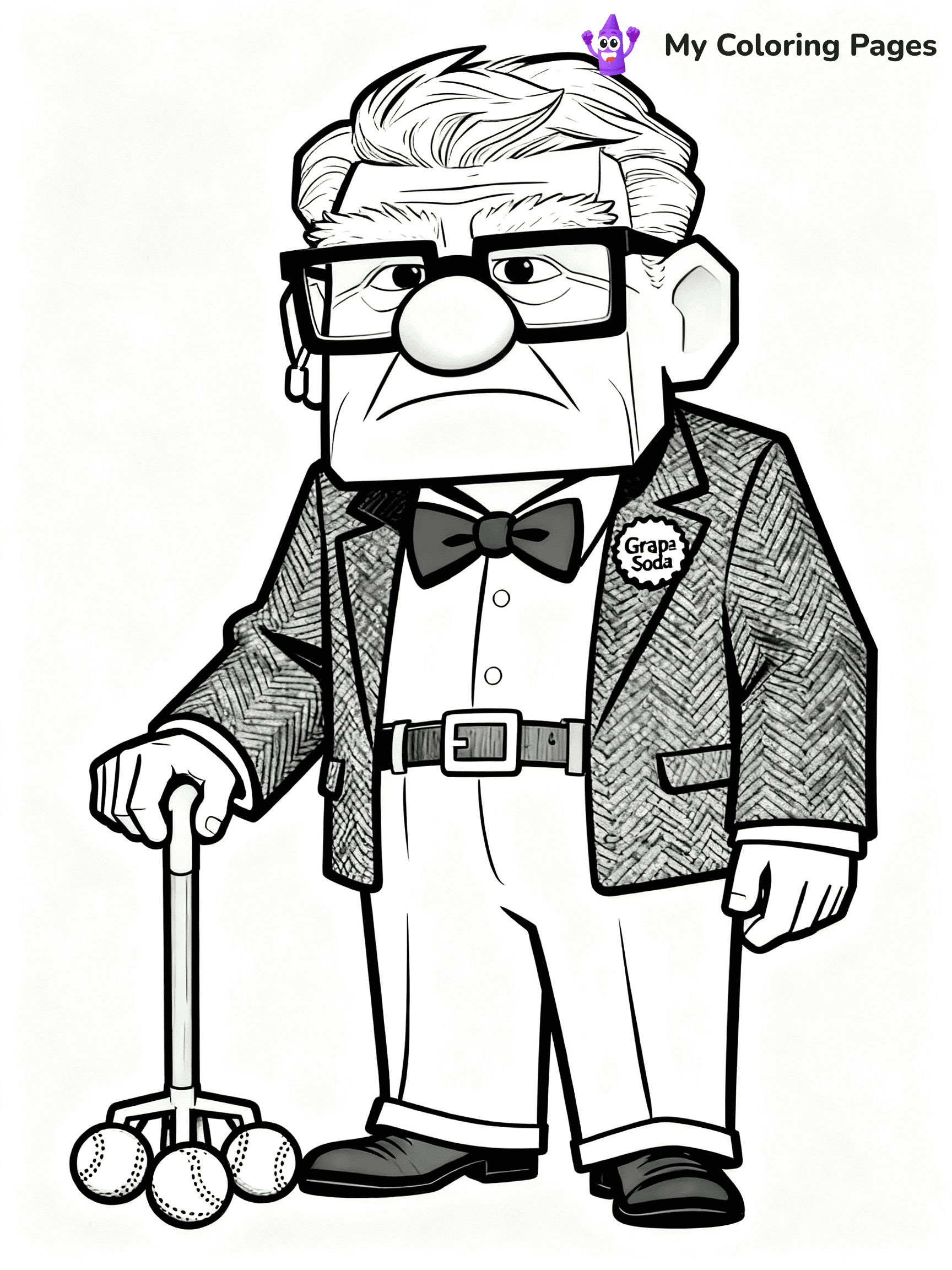 Up House Coloring Pages No Balloons - 2