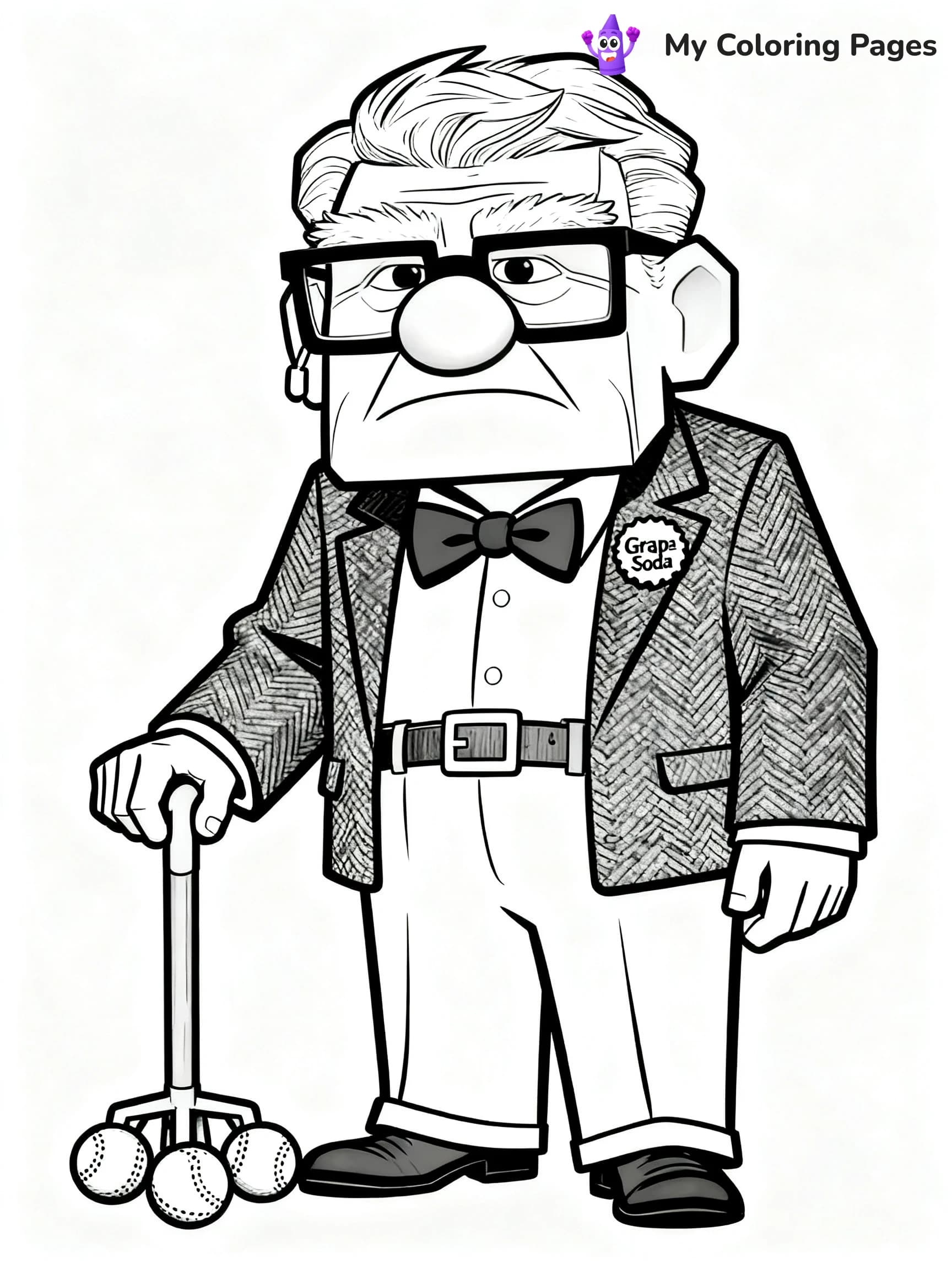 Up House Coloring Pages No Balloons - 2