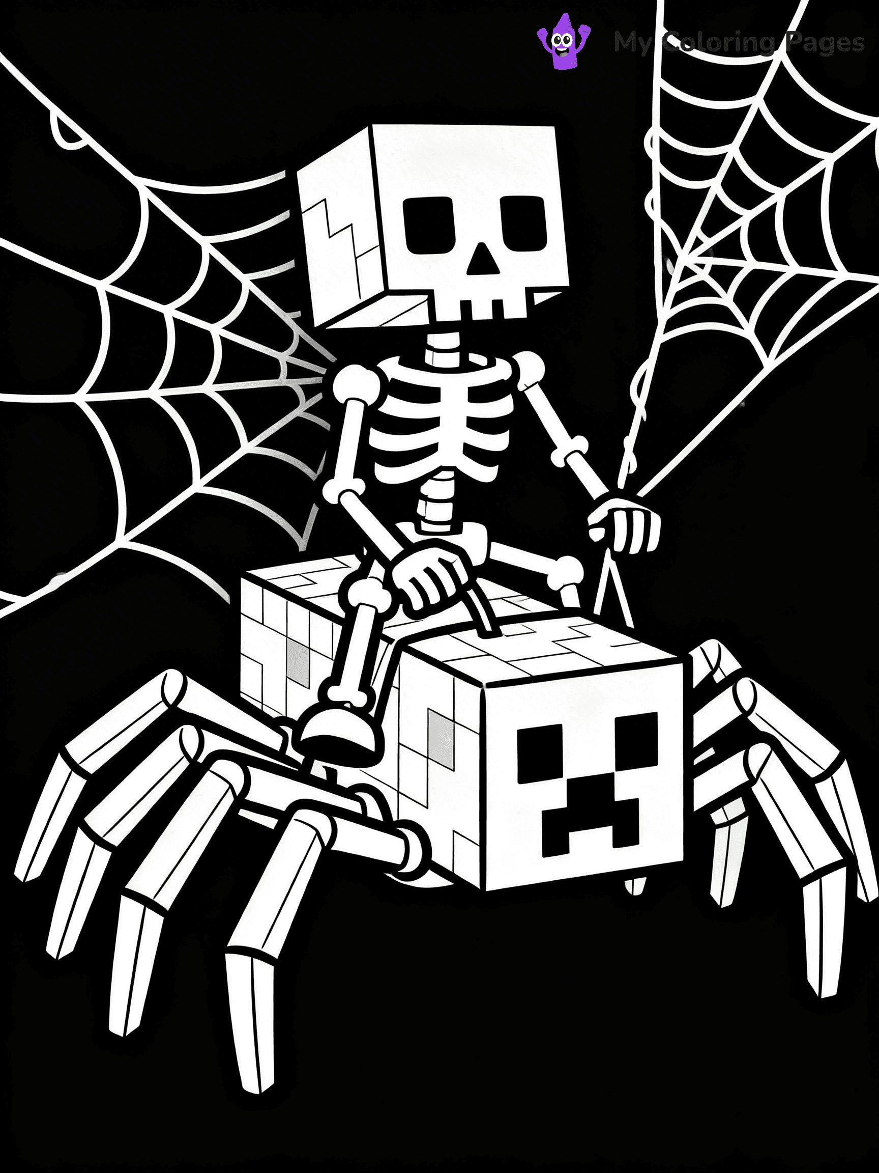 Minecraft Skeleton Coloring Pages - 36