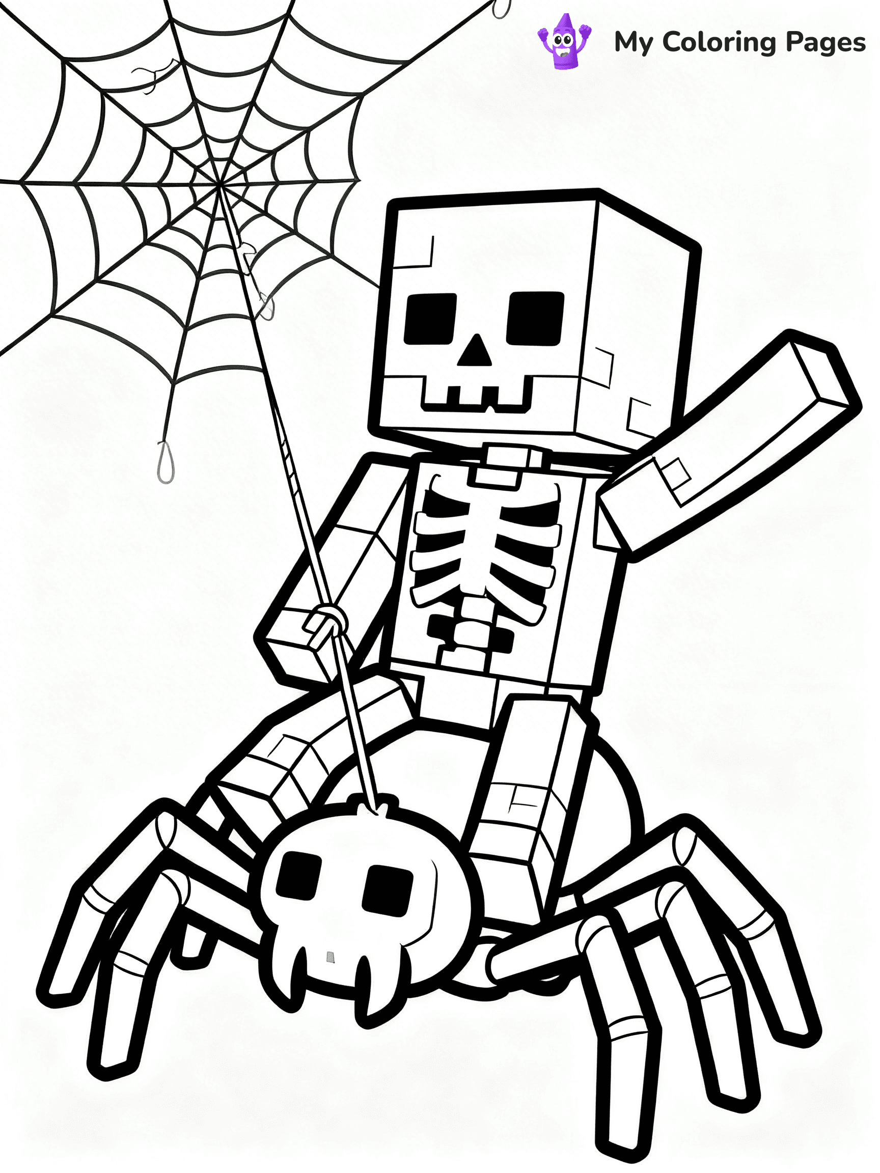 Minecraft Skeleton Coloring Pages - 35