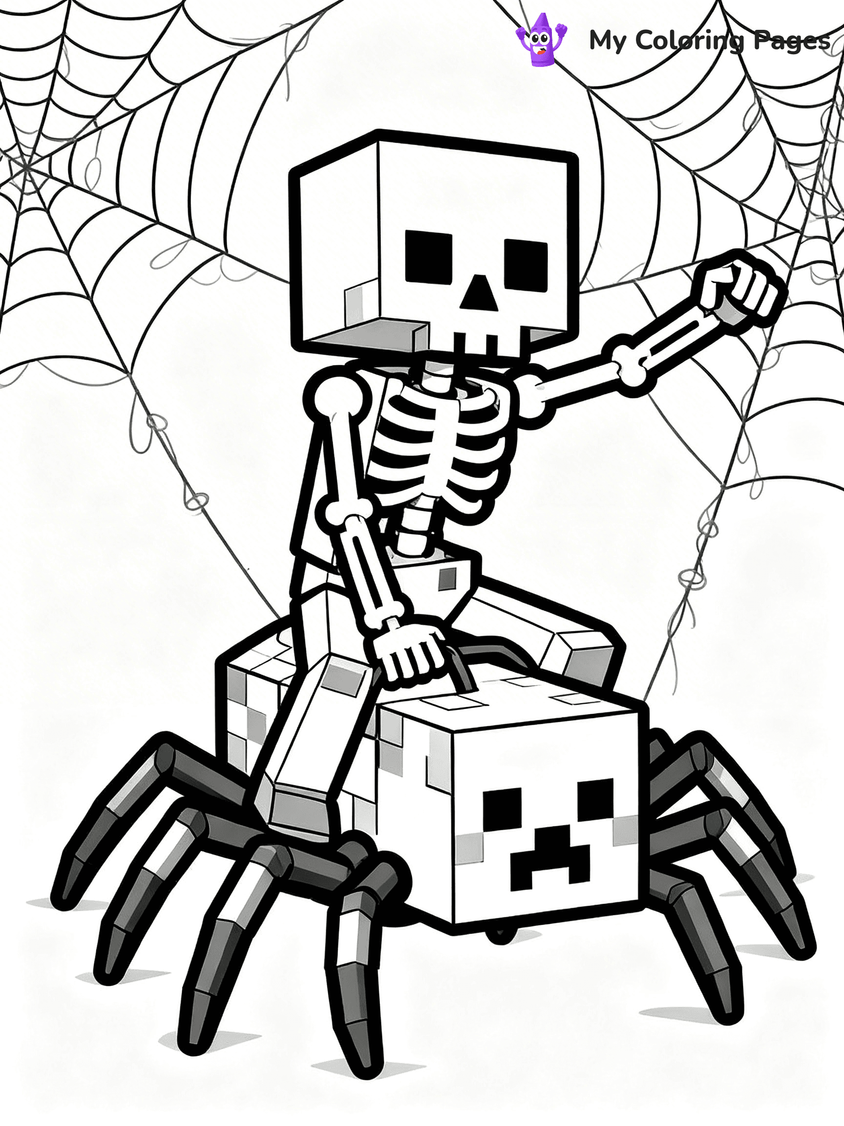 Minecraft Skeleton Coloring Pages - 34