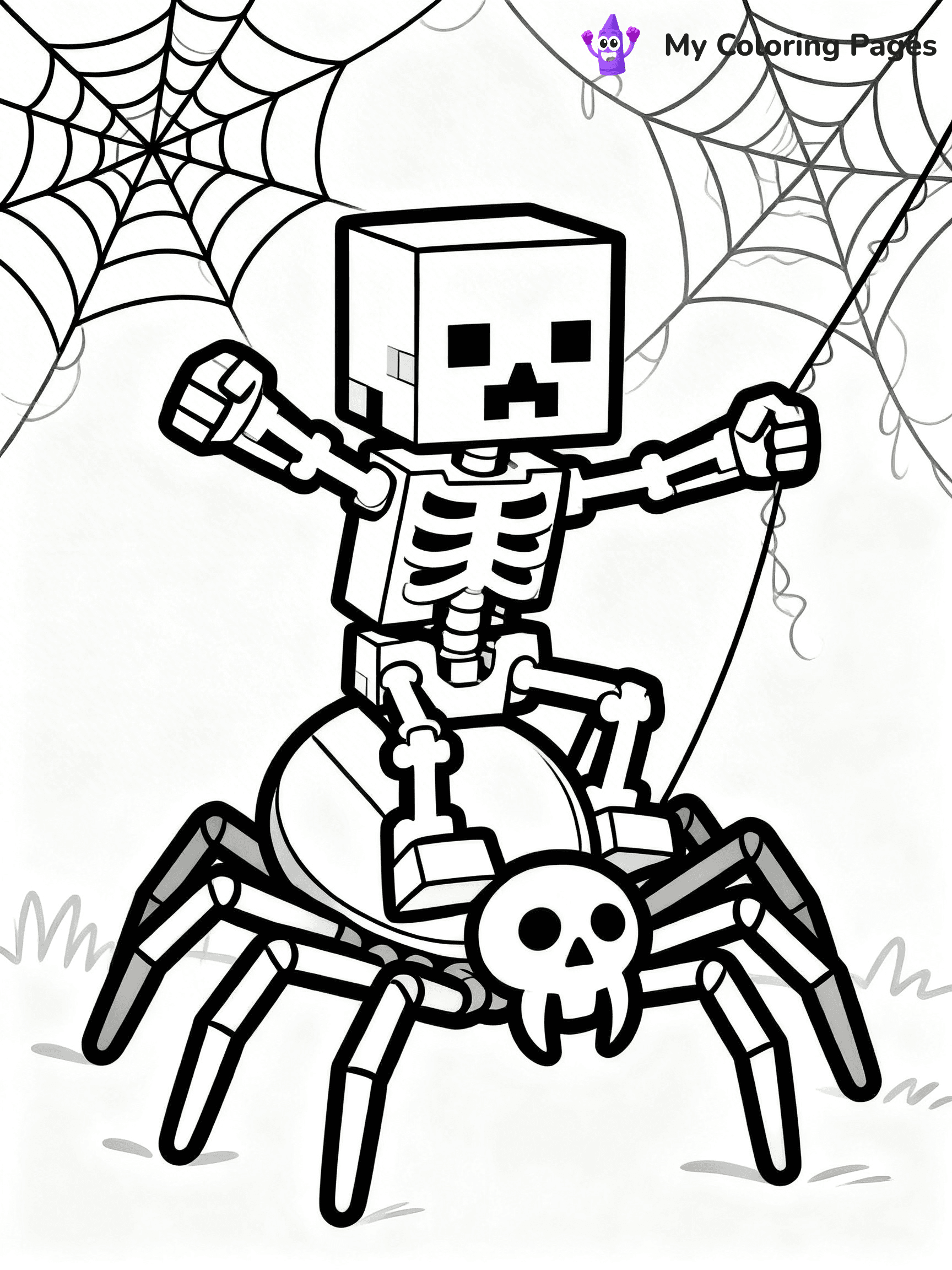 Minecraft Skeleton Coloring Pages - 33