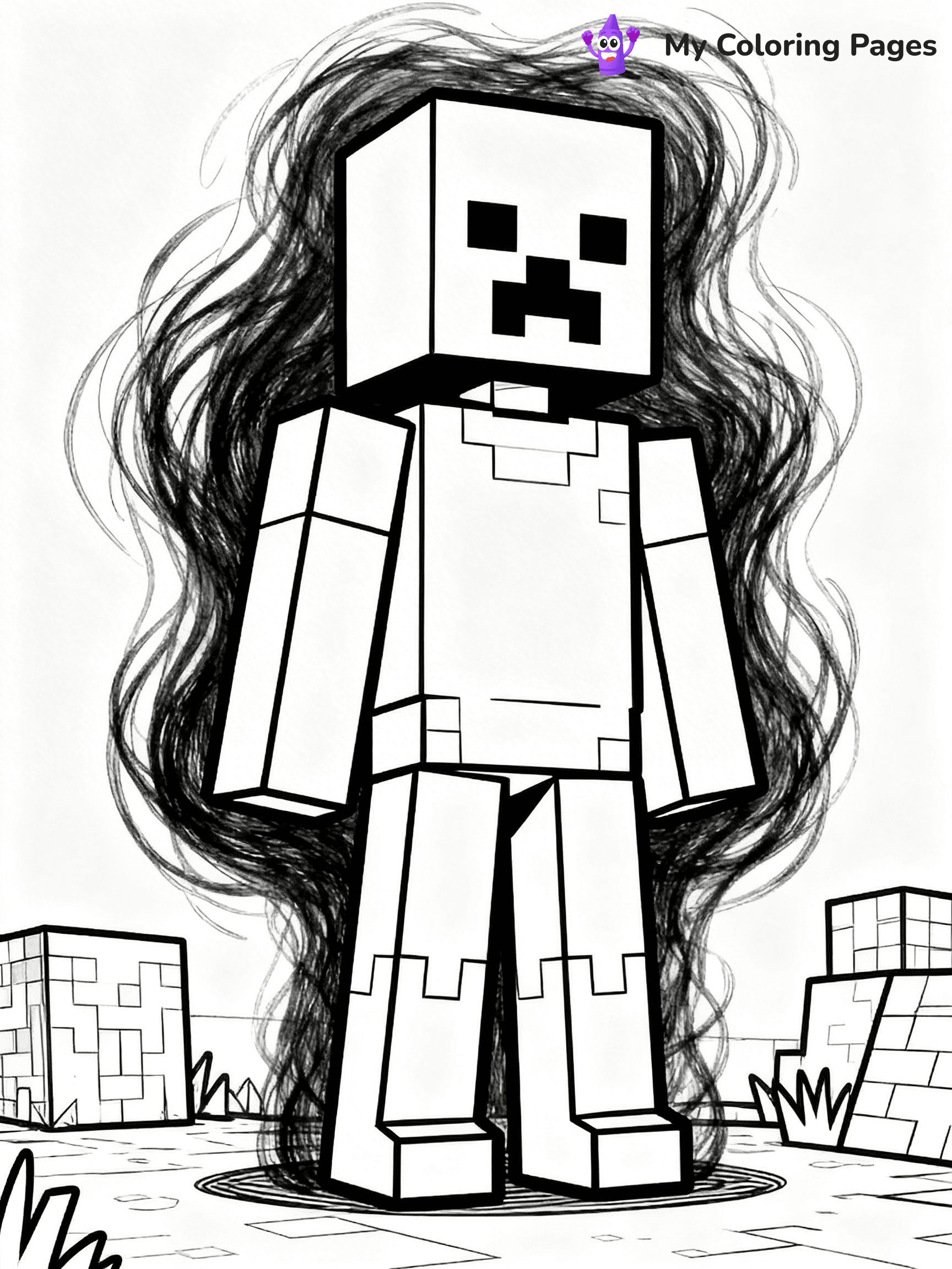 Minecraft Skeleton Coloring Pages - 29