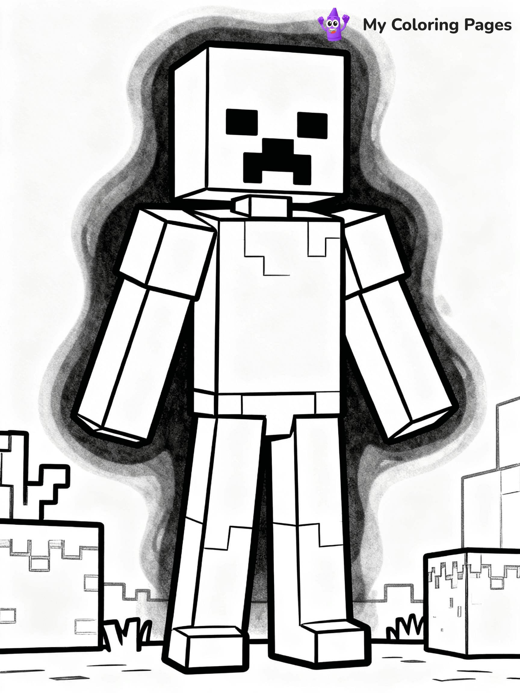 Minecraft Skeleton Coloring Pages - 28