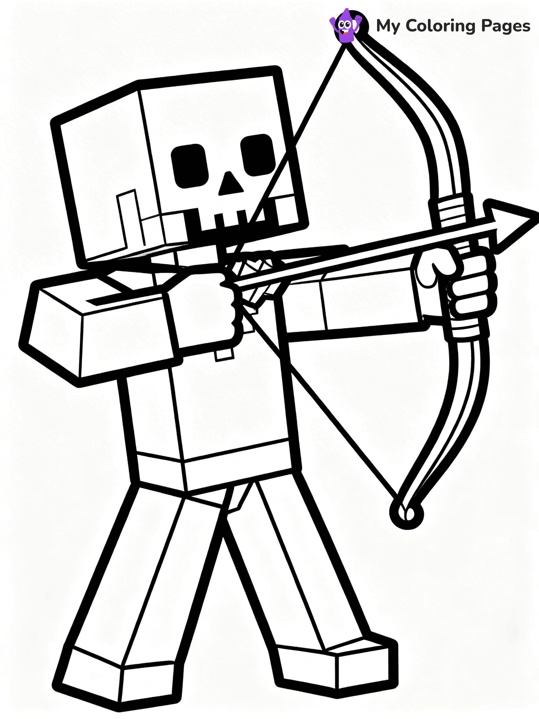 Minecraft Skeleton Coloring Pages - 25