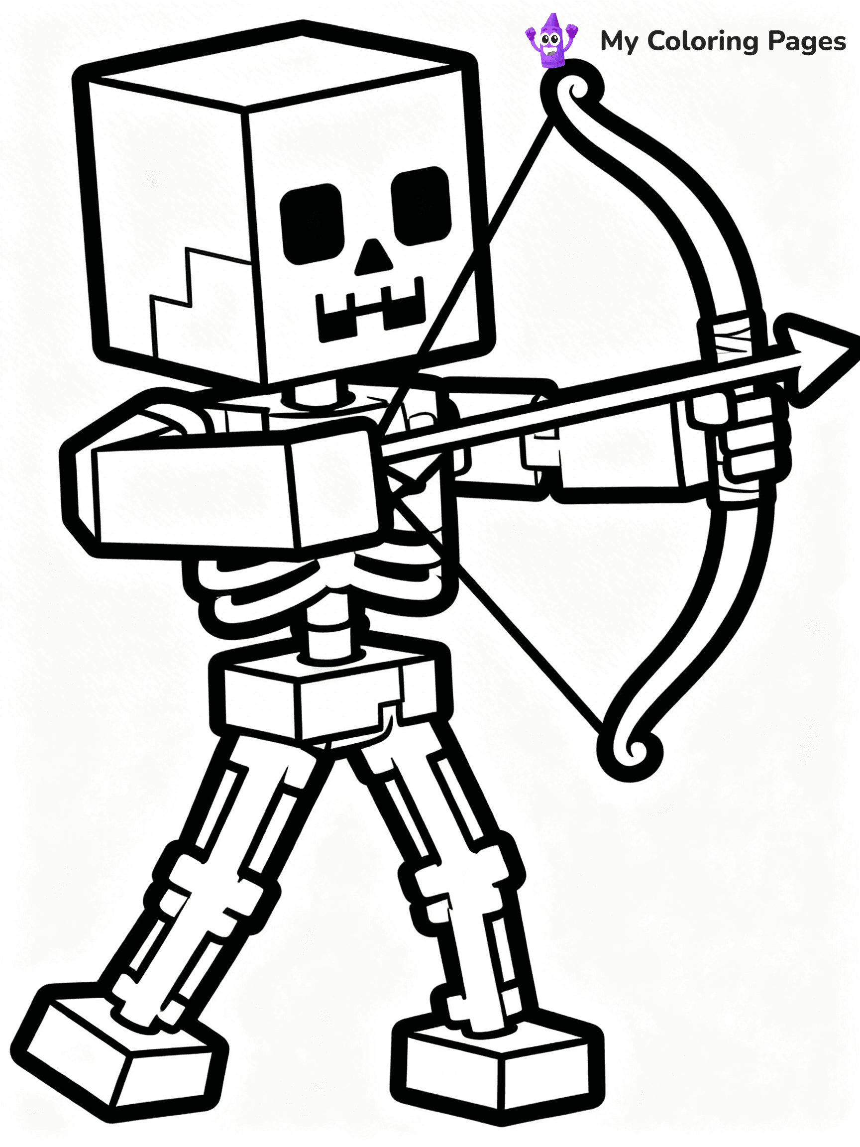 Minecraft Skeleton Coloring Pages - 23
