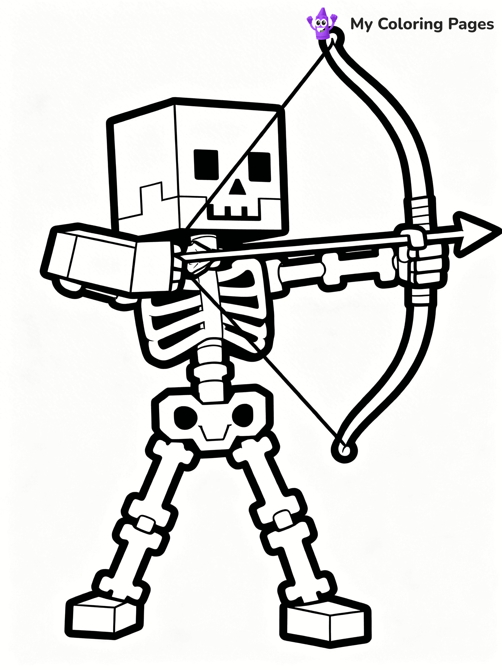 Minecraft Skeleton Coloring Pages - 21