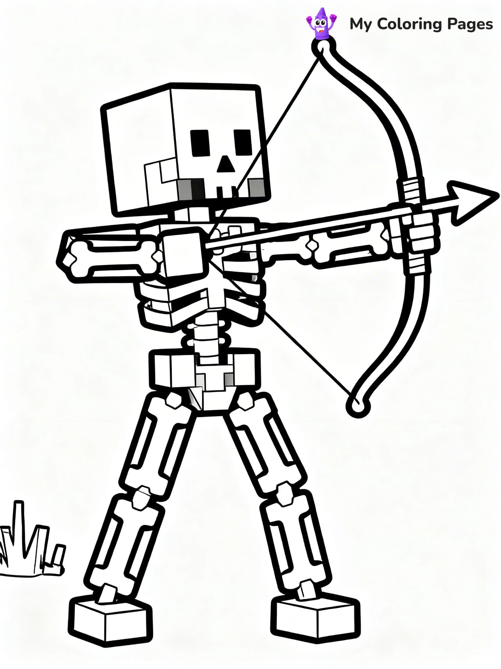 Minecraft Skeleton Coloring Pages - 20