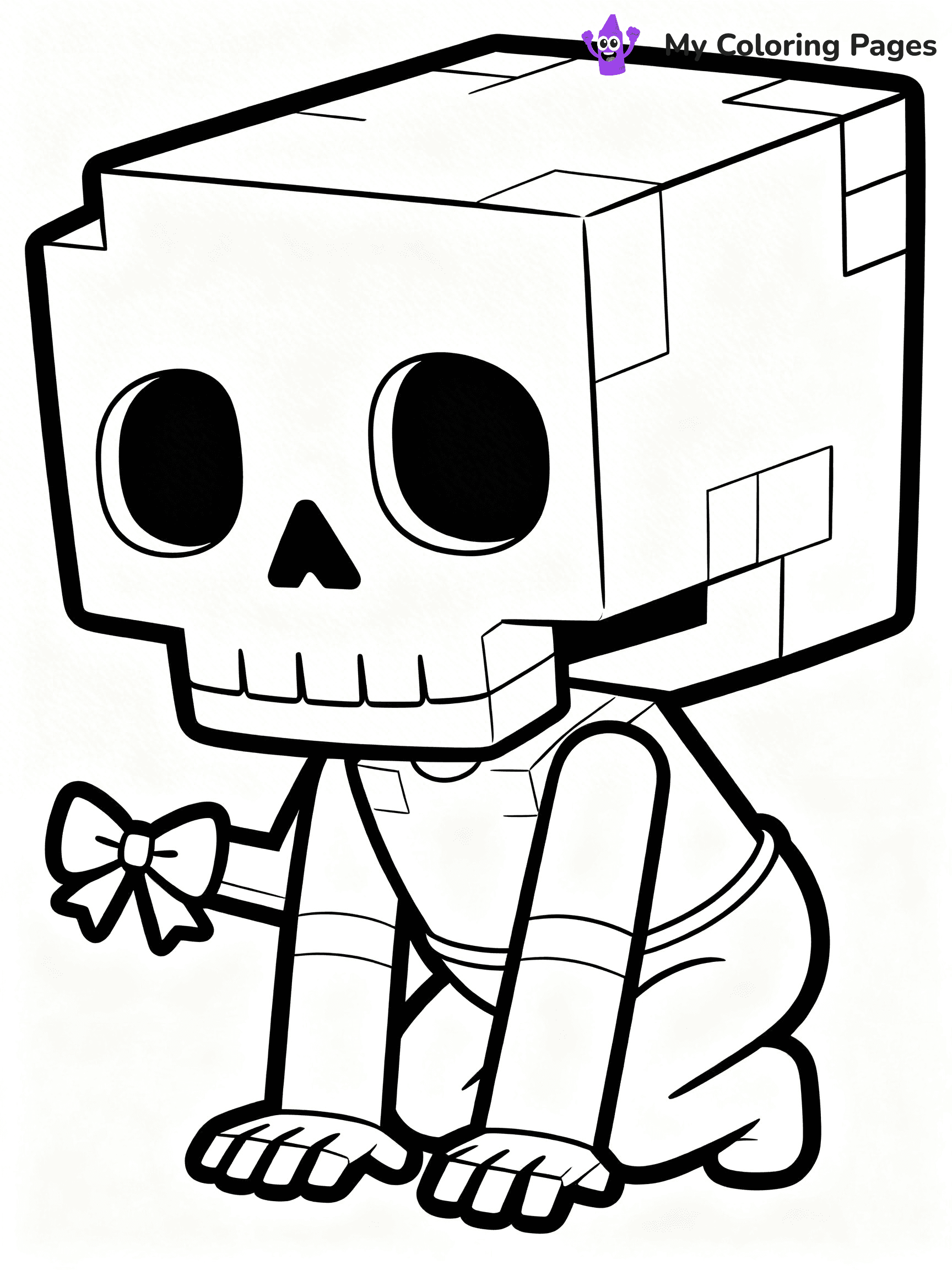 Minecraft Skeleton Coloring Pages - 18